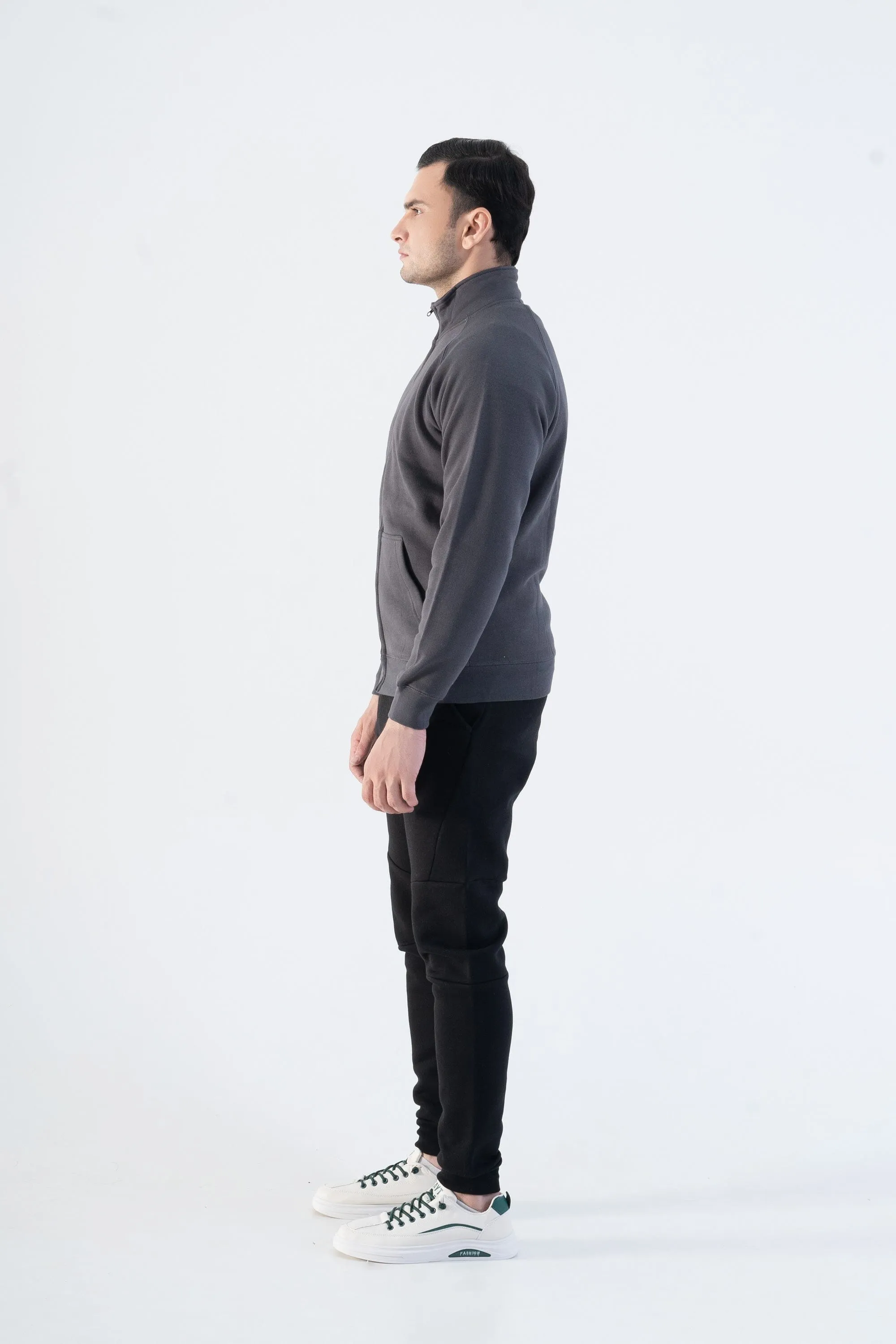 Cut Label Men's High Collar Fleece Minor Fault Zipper Jacket