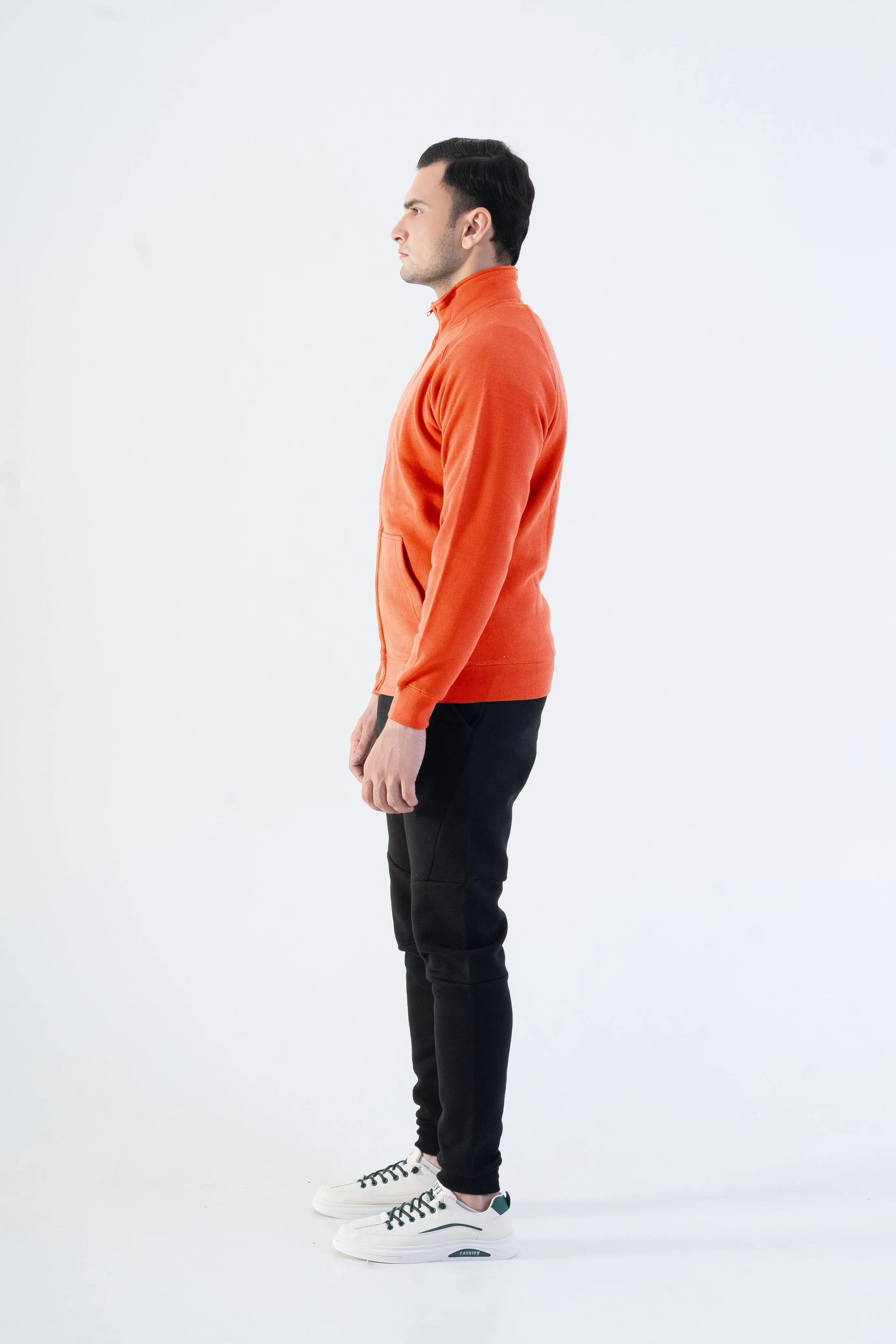 Cut Label Men's High Collar Fleece Minor Fault Zipper Jacket