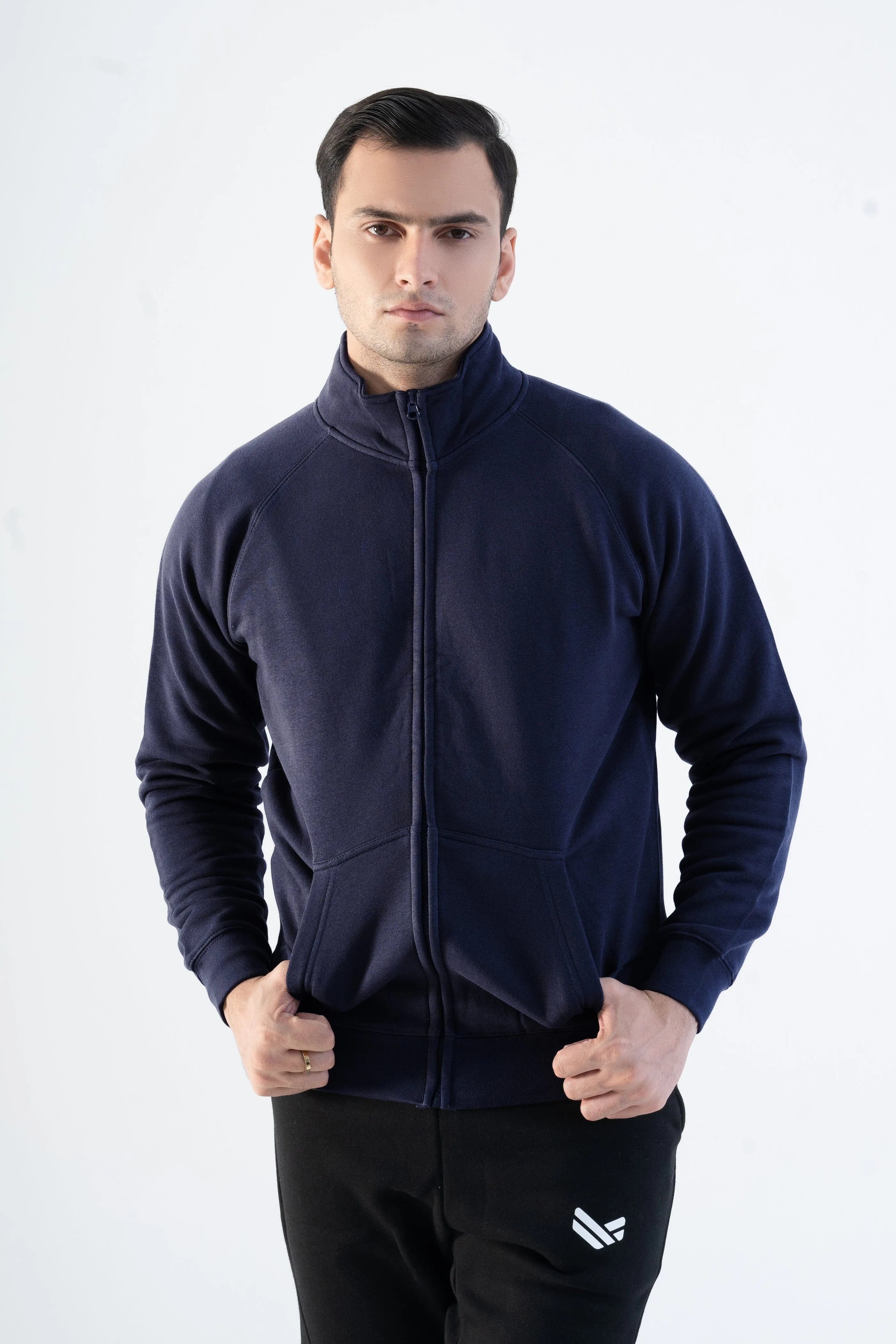 Cut Label Men's High Collar Fleece Minor Fault Zipper Jacket