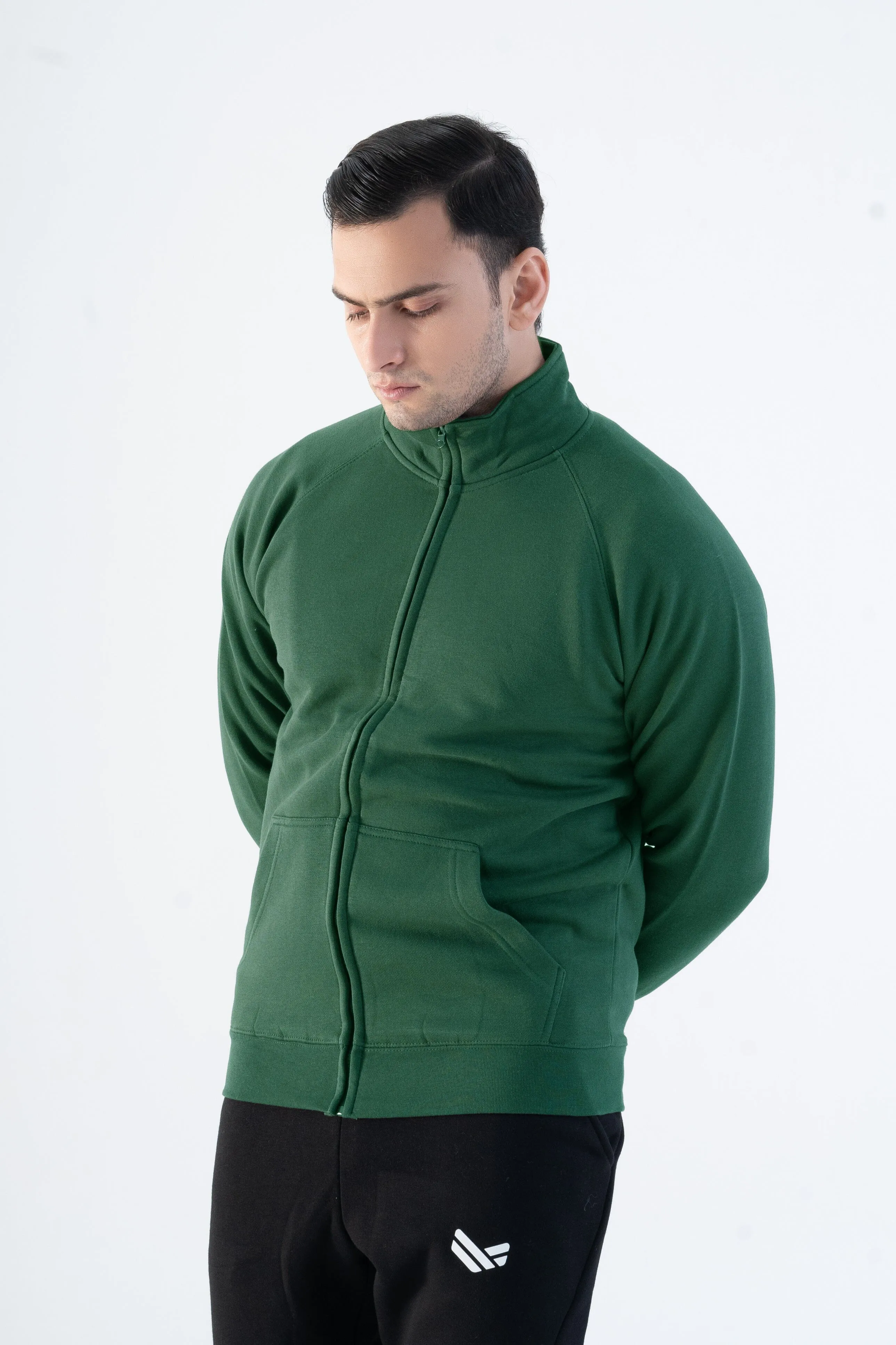 Cut Label Men's High Collar Fleece Minor Fault Zipper Jacket