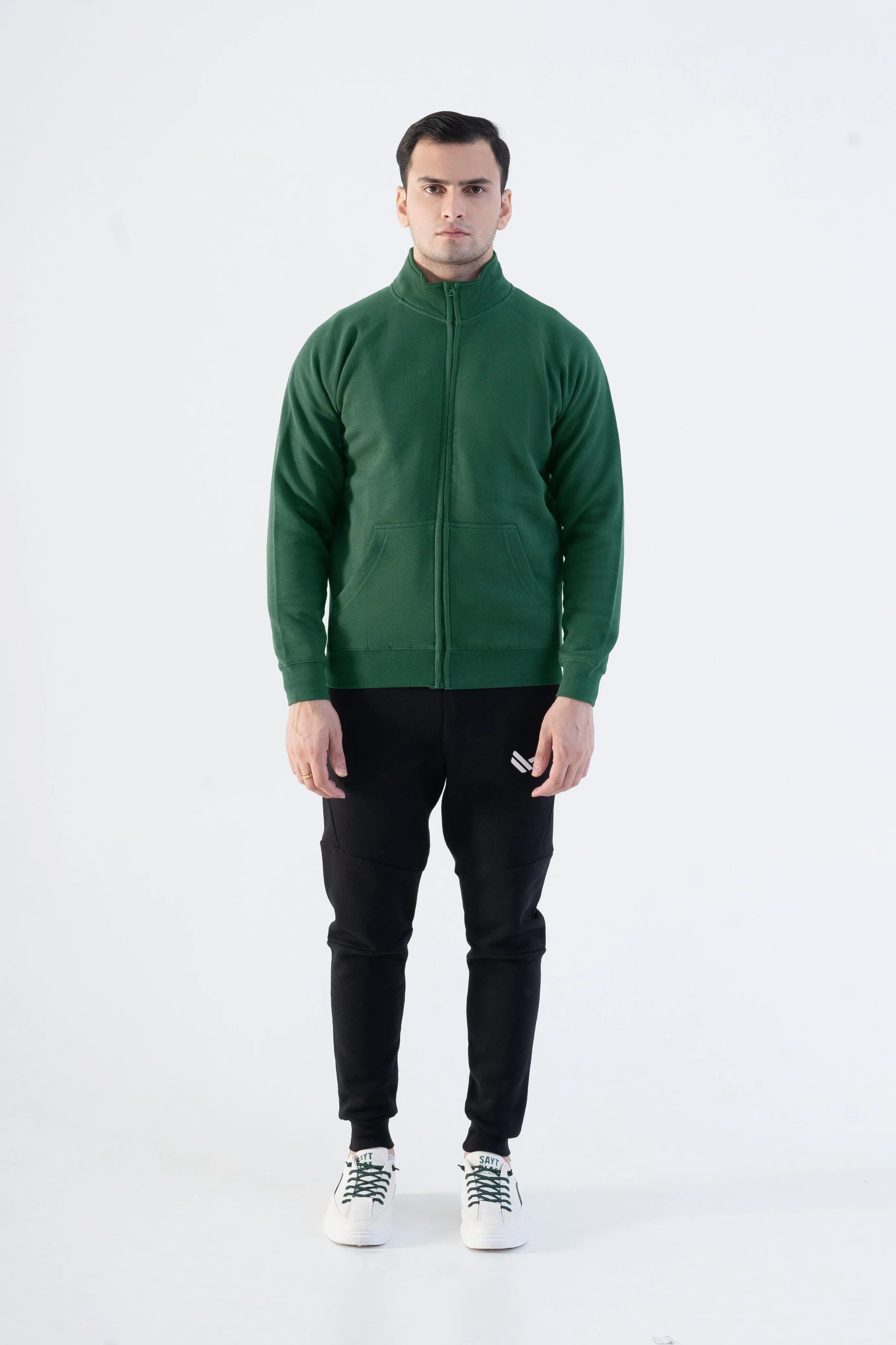 Cut Label Men's High Collar Fleece Minor Fault Zipper Jacket