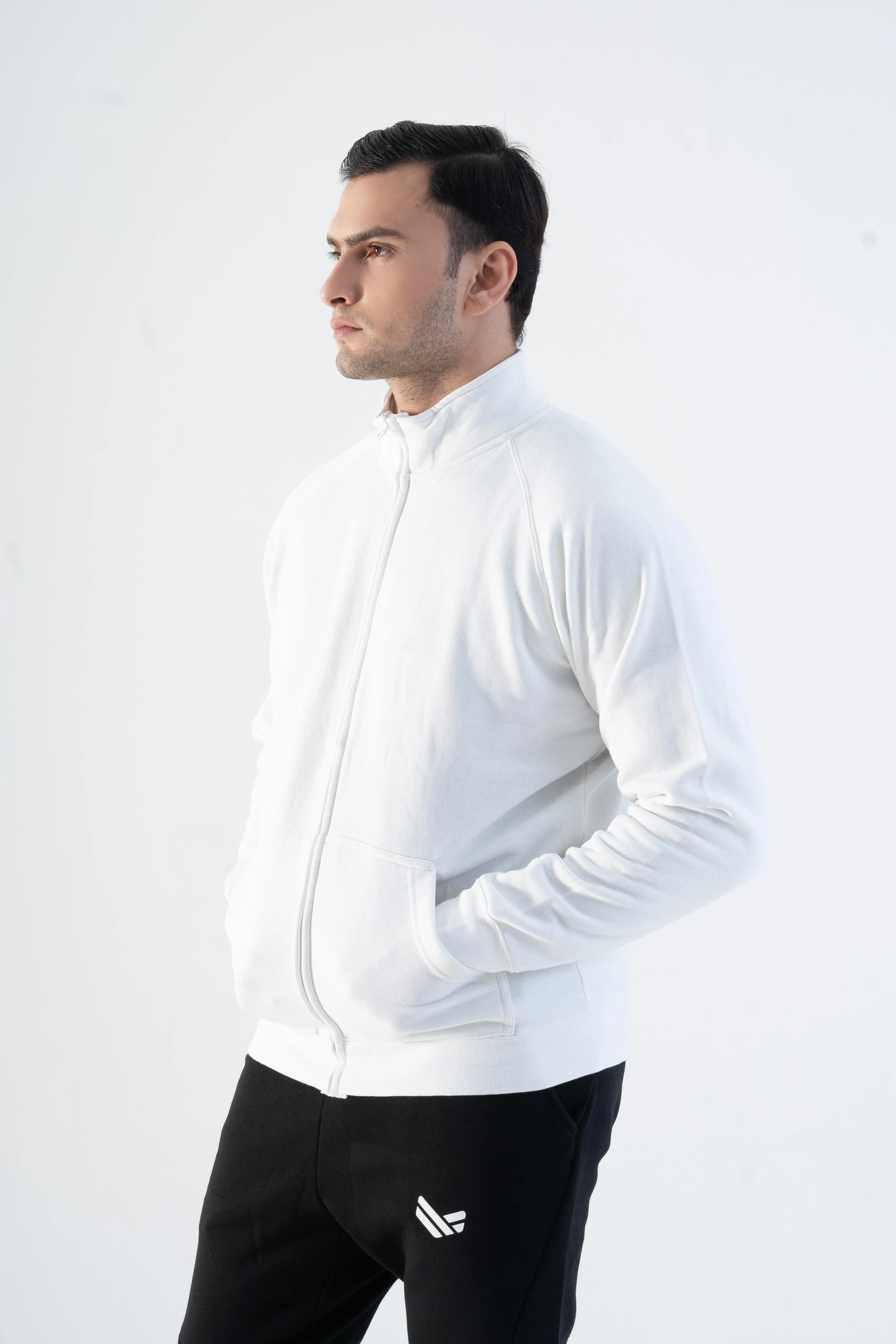 Cut Label Men's High Collar Fleece Minor Fault Zipper Jacket