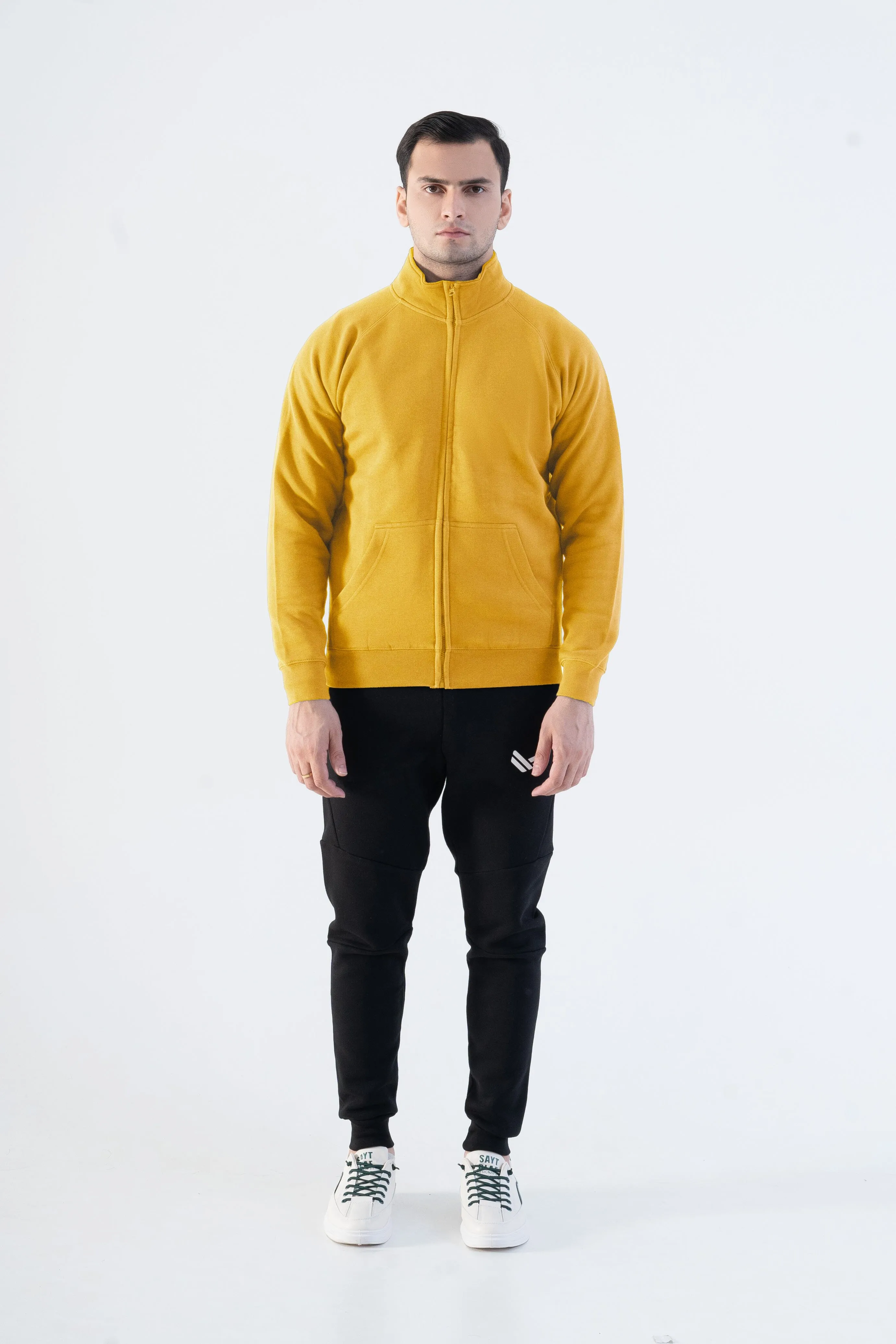 Cut Label Men's High Collar Fleece Minor Fault Zipper Jacket
