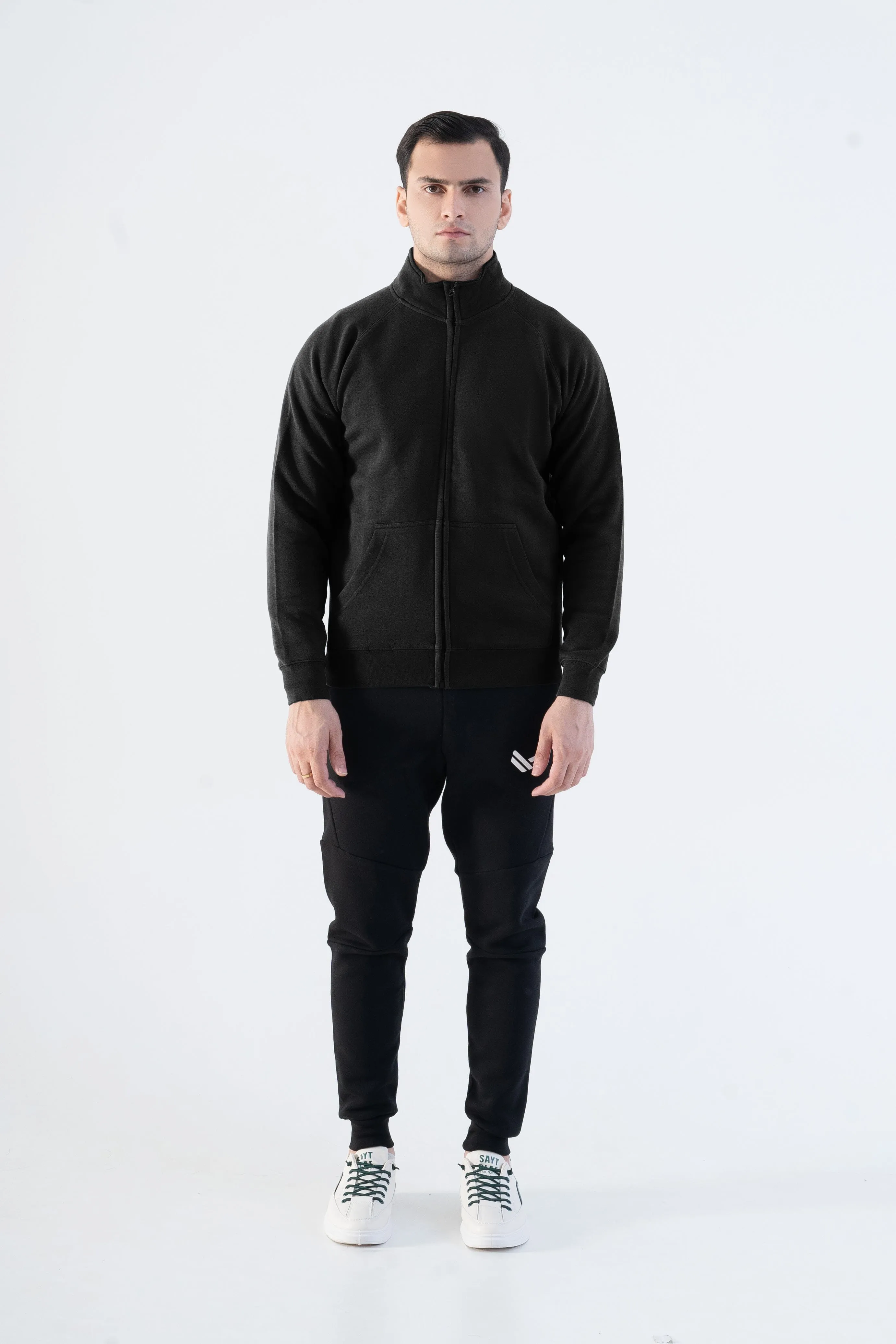 Cut Label Men's High Collar Fleece Minor Fault Zipper Jacket