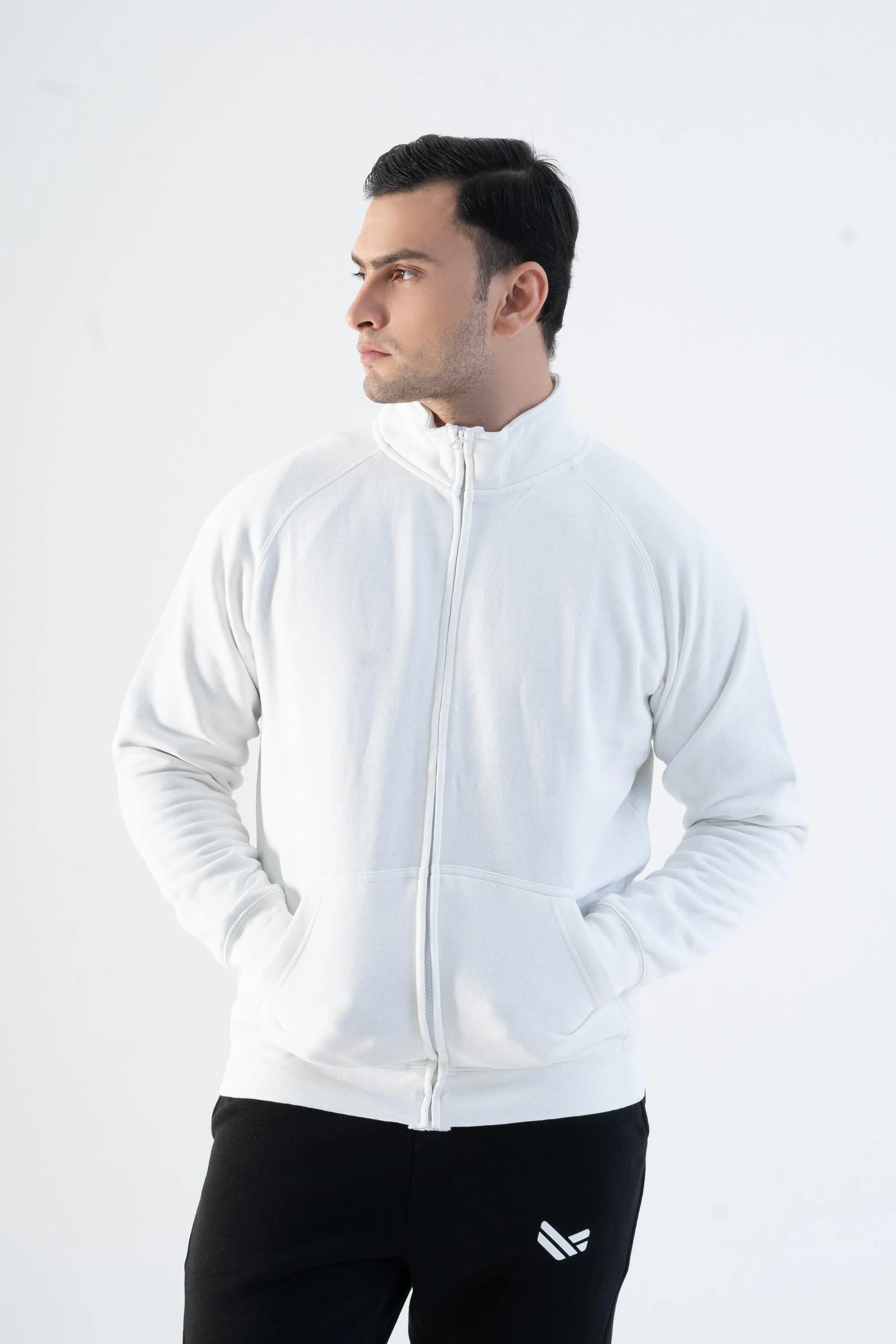 Cut Label Men's High Collar Fleece Minor Fault Zipper Jacket