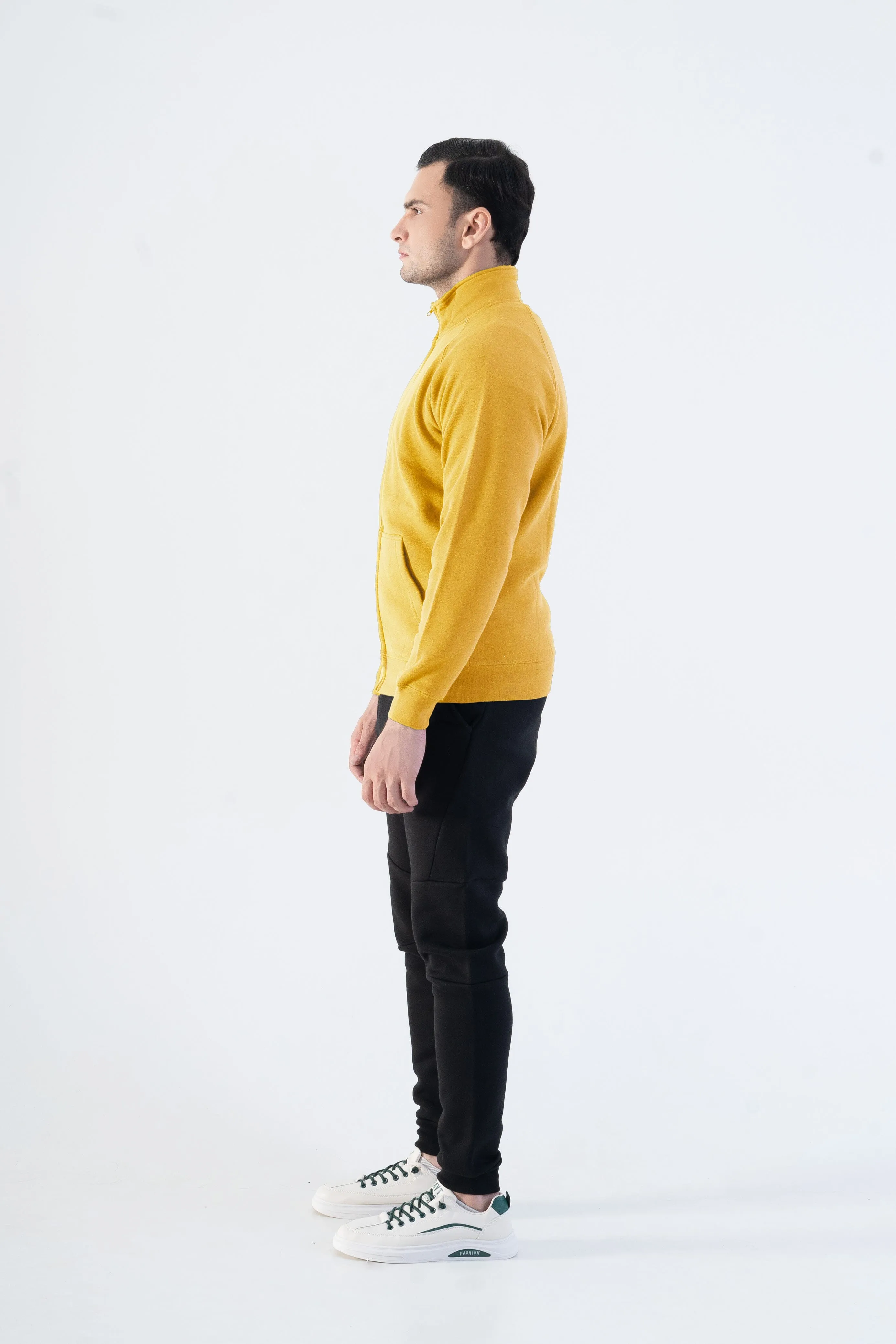 Cut Label Men's High Collar Fleece Minor Fault Zipper Jacket