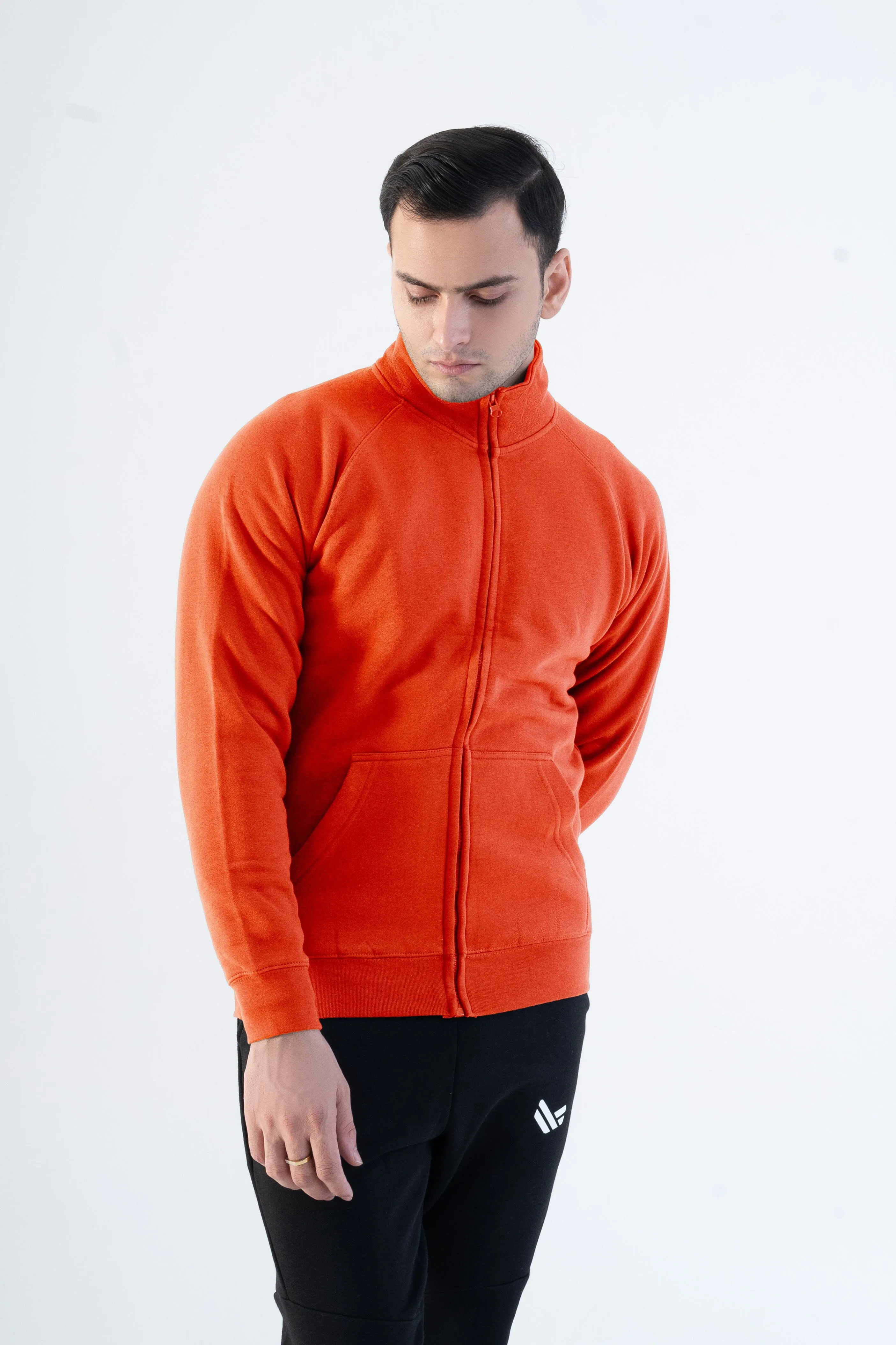 Cut Label Men's High Collar Fleece Minor Fault Zipper Jacket