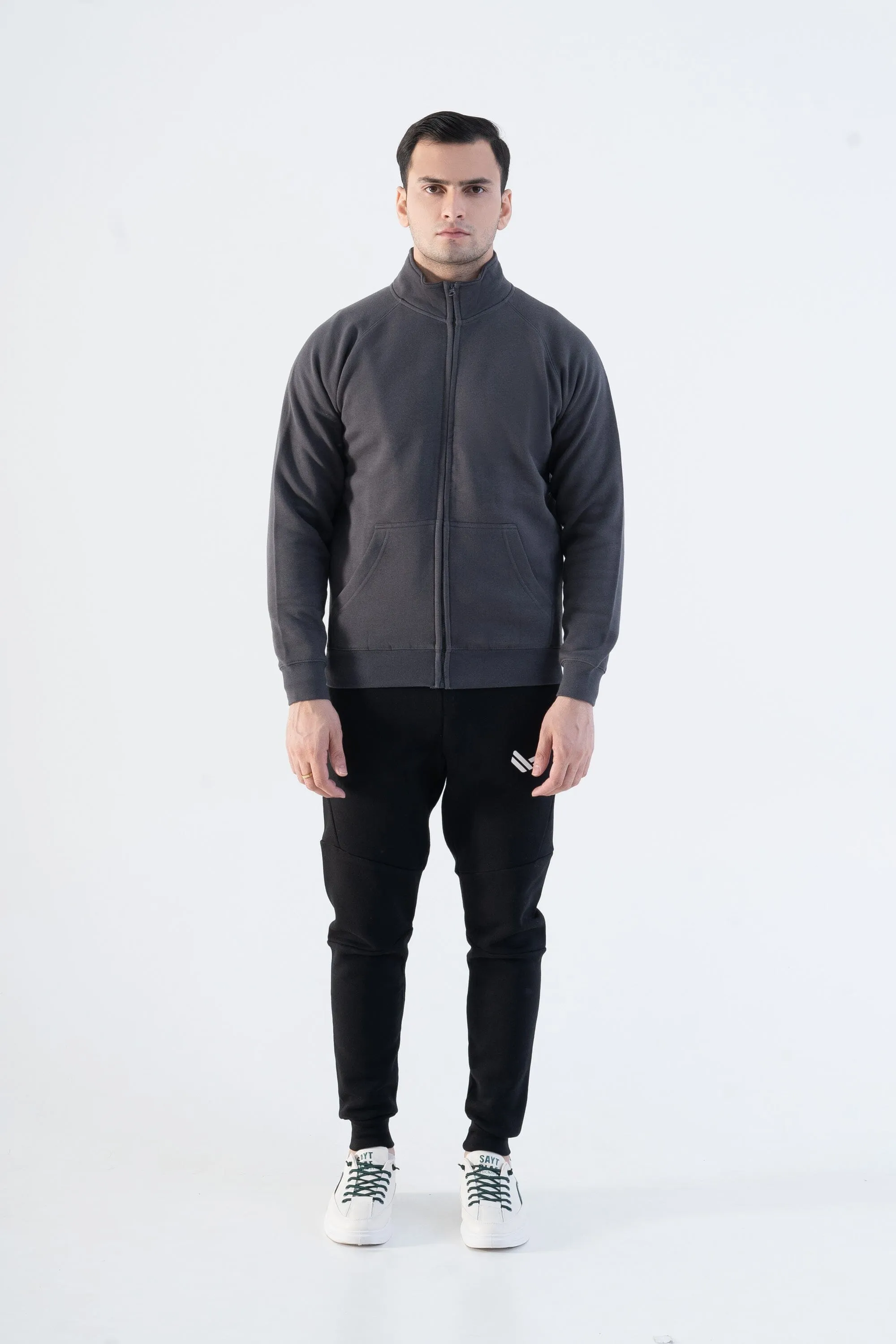 Cut Label Men's High Collar Fleece Minor Fault Zipper Jacket