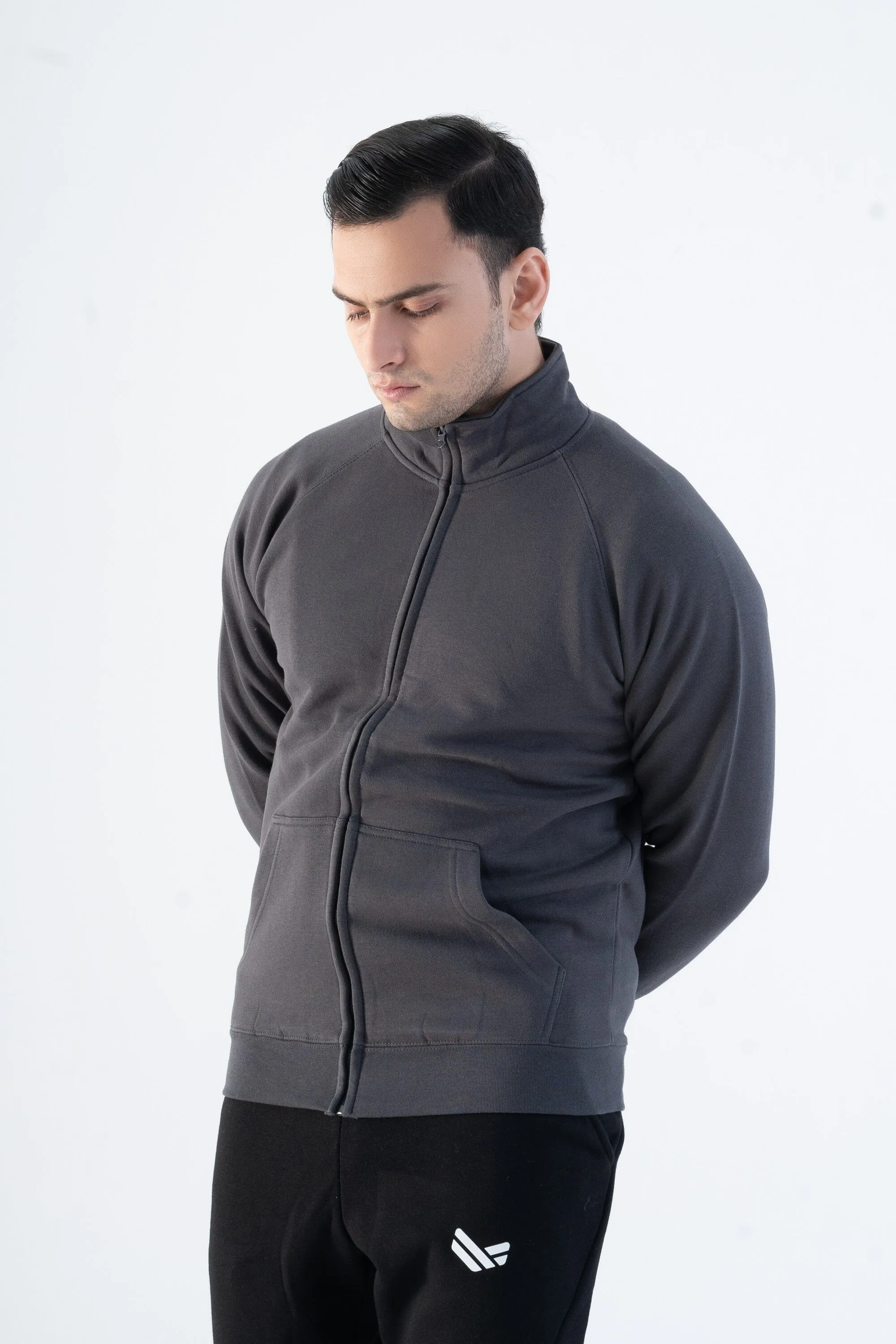 Cut Label Men's High Collar Fleece Minor Fault Zipper Jacket