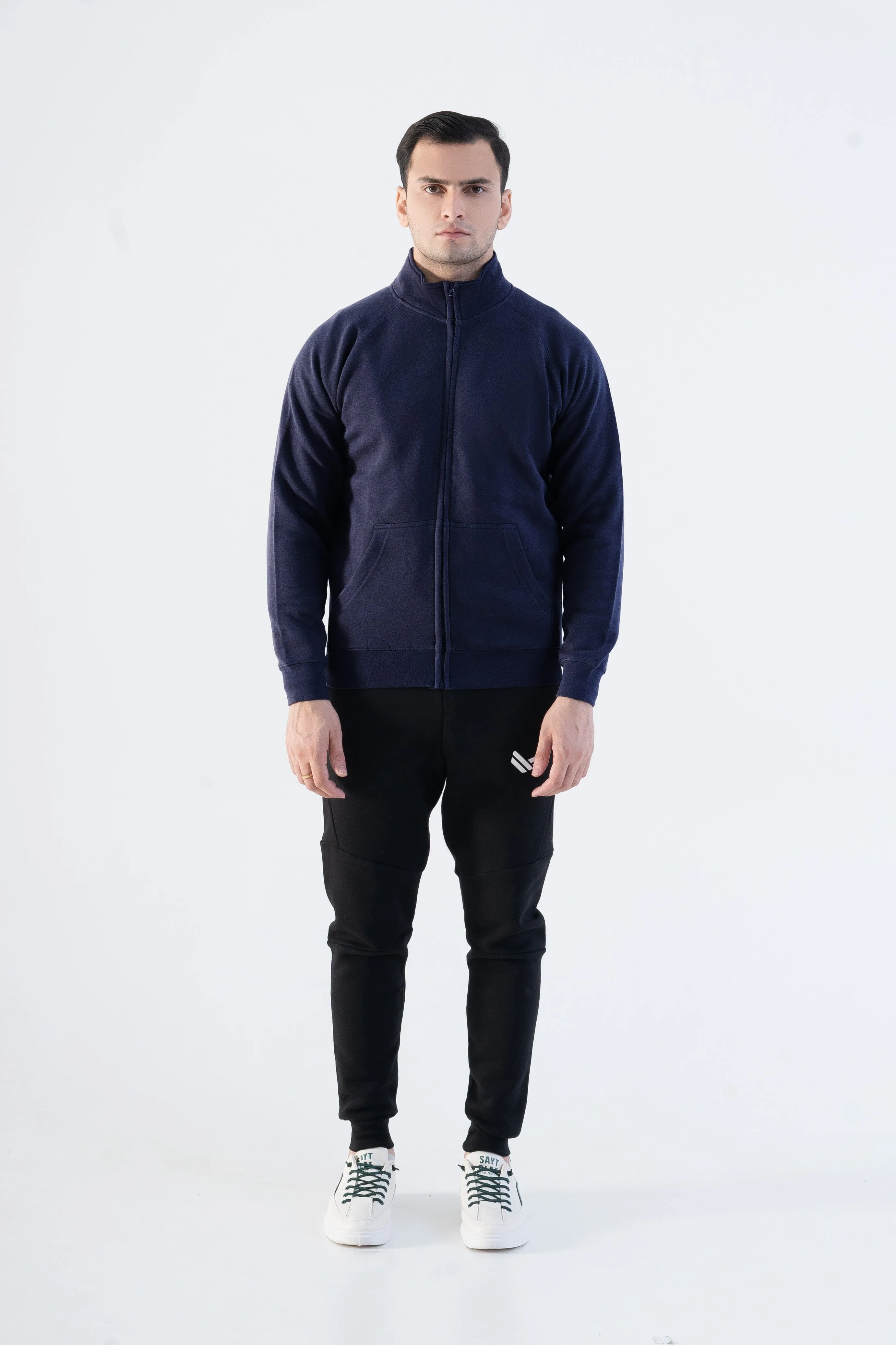 Cut Label Men's High Collar Fleece Minor Fault Zipper Jacket