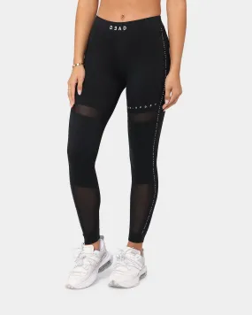 Dead Studios Women's Mesh Cut Out Tights Black