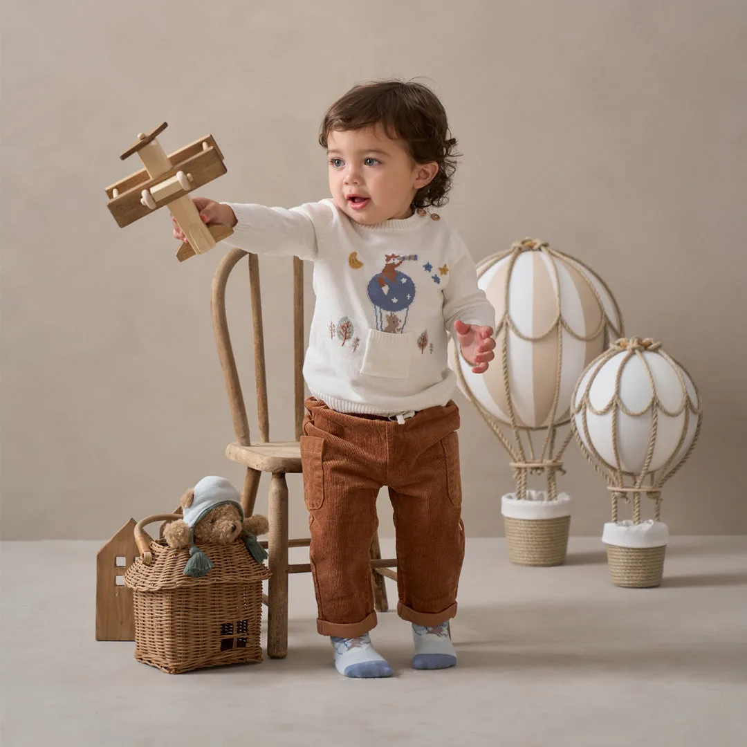 Elegant Baby Knit Pullover & Corduroy Pants Set ~ Magical Adventure
