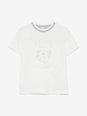 Eleventy Boys Around The World T-Shirt in Ivory
