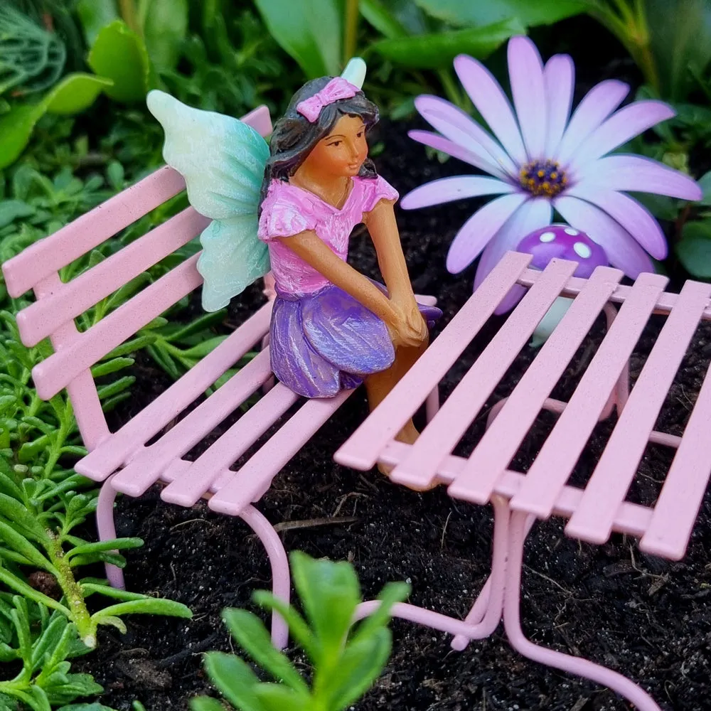 Fairy & Elf Metal Picnic Bench Set