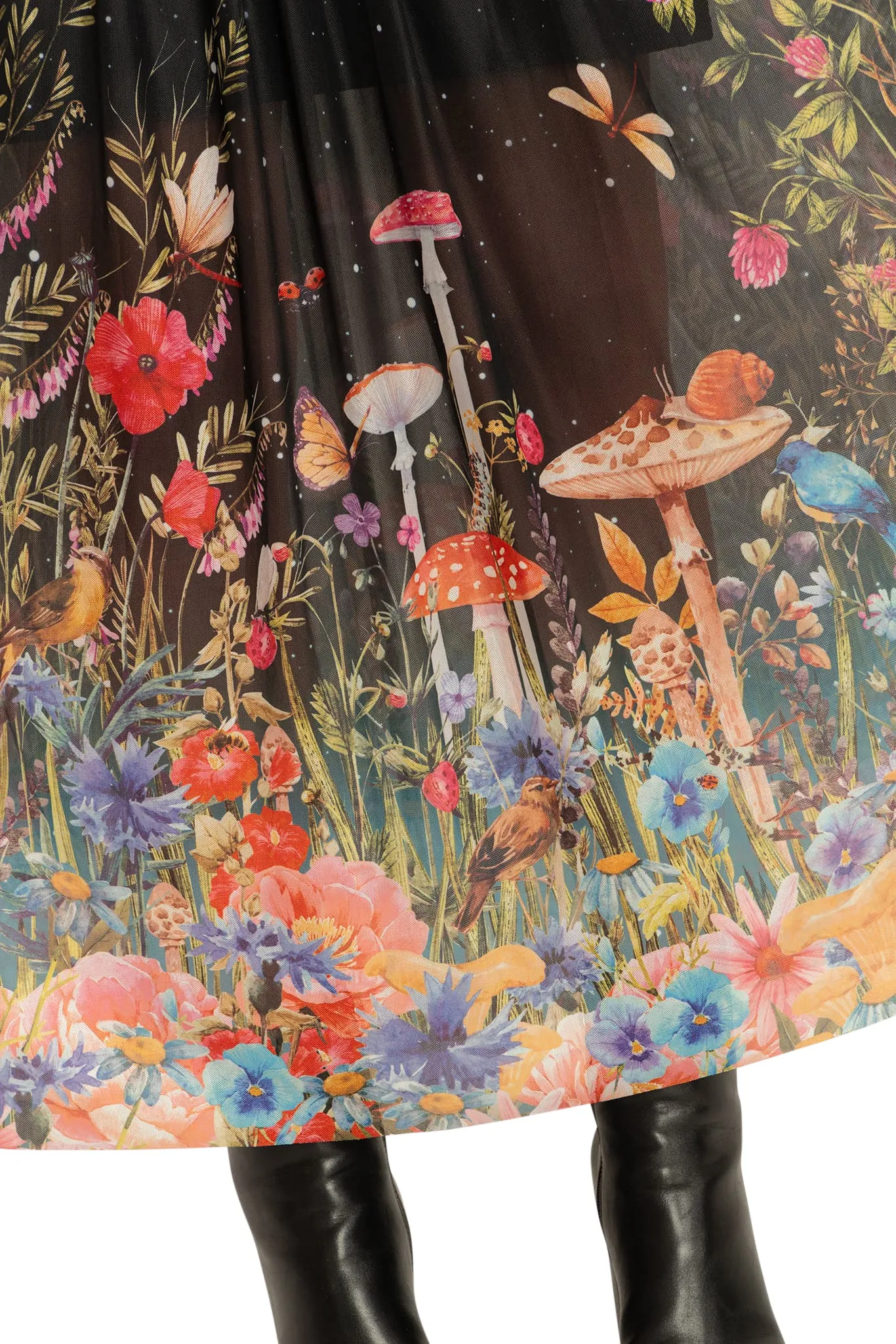 Fairytale Floral Sheer Bishop Maxi Dress