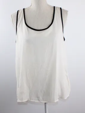FOREVER 21 IVORY SLEEVELESS BLOUSE LADIES LARGE PRE-LOVED