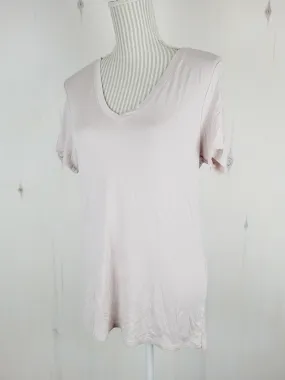 FOREVER 21 PALE TAN STRETCH TOP LADIES MEDIUM PRE-LOVED