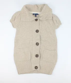 GAP TAN KNIT LONG SWEATER 6-7Y PRE-LOVED
