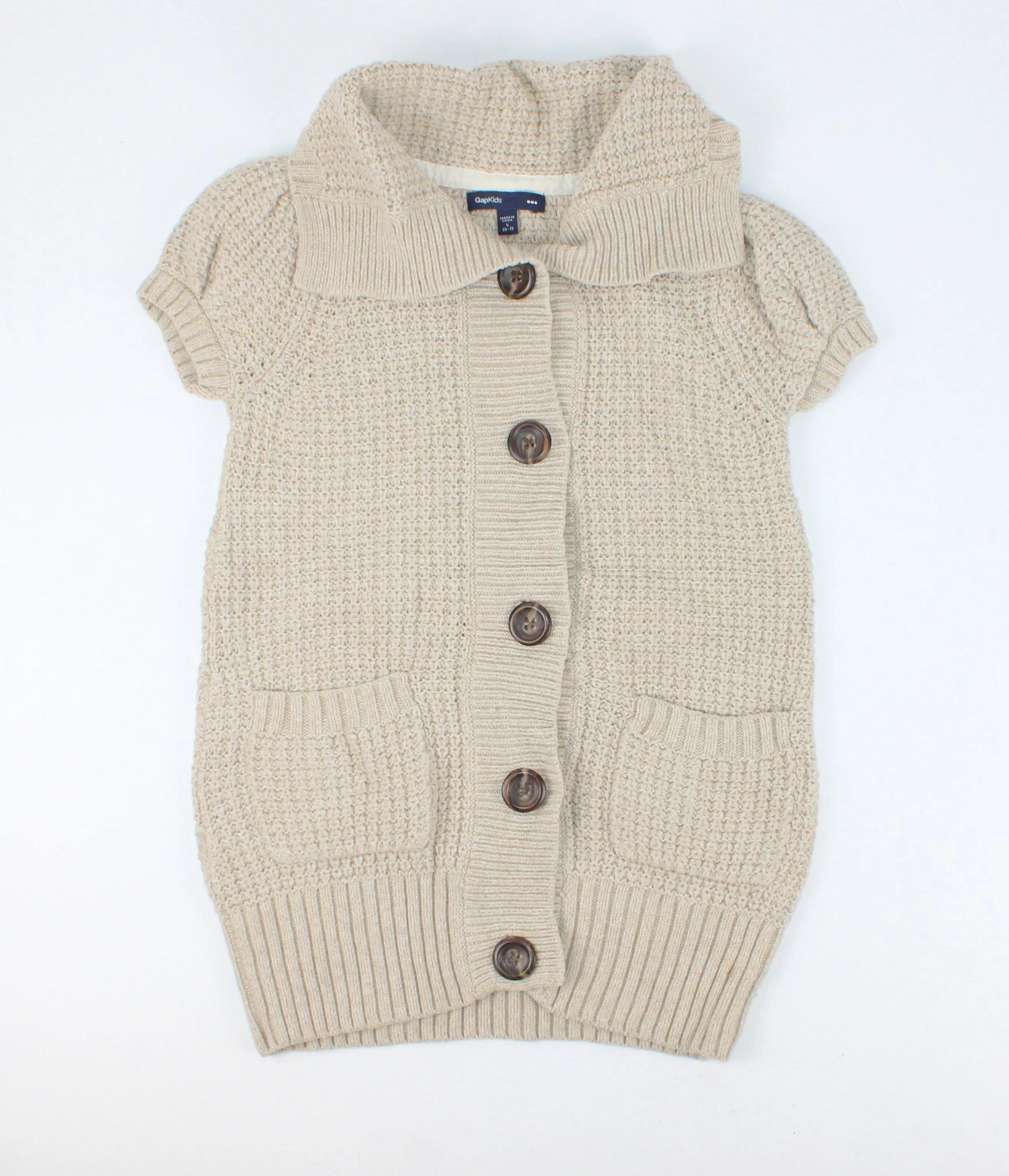 GAP TAN KNIT LONG SWEATER 6-7Y PRE-LOVED