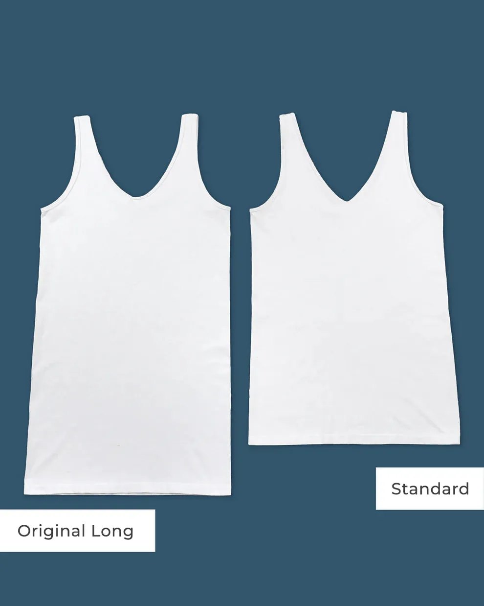 Grace & Lace Long Reversible Perfect Fit Tank - Ivory