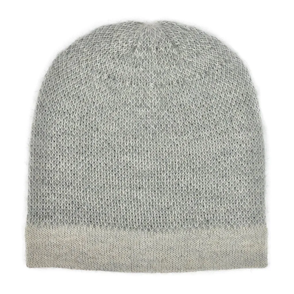 Gray Interwoven Alpaca Beanie by SLATE   SALT
