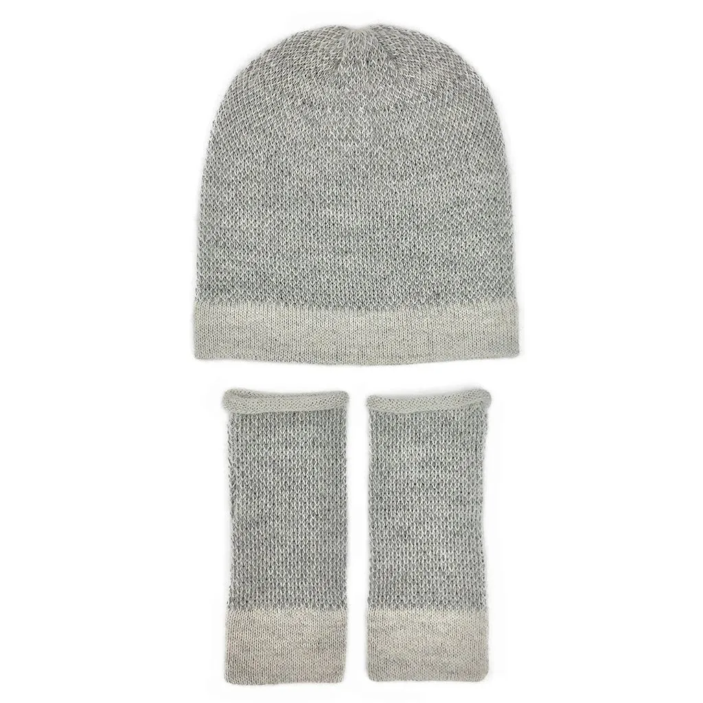 Gray Interwoven Alpaca Beanie - Handmade, eco-friendly, Fair trade, Small batch
