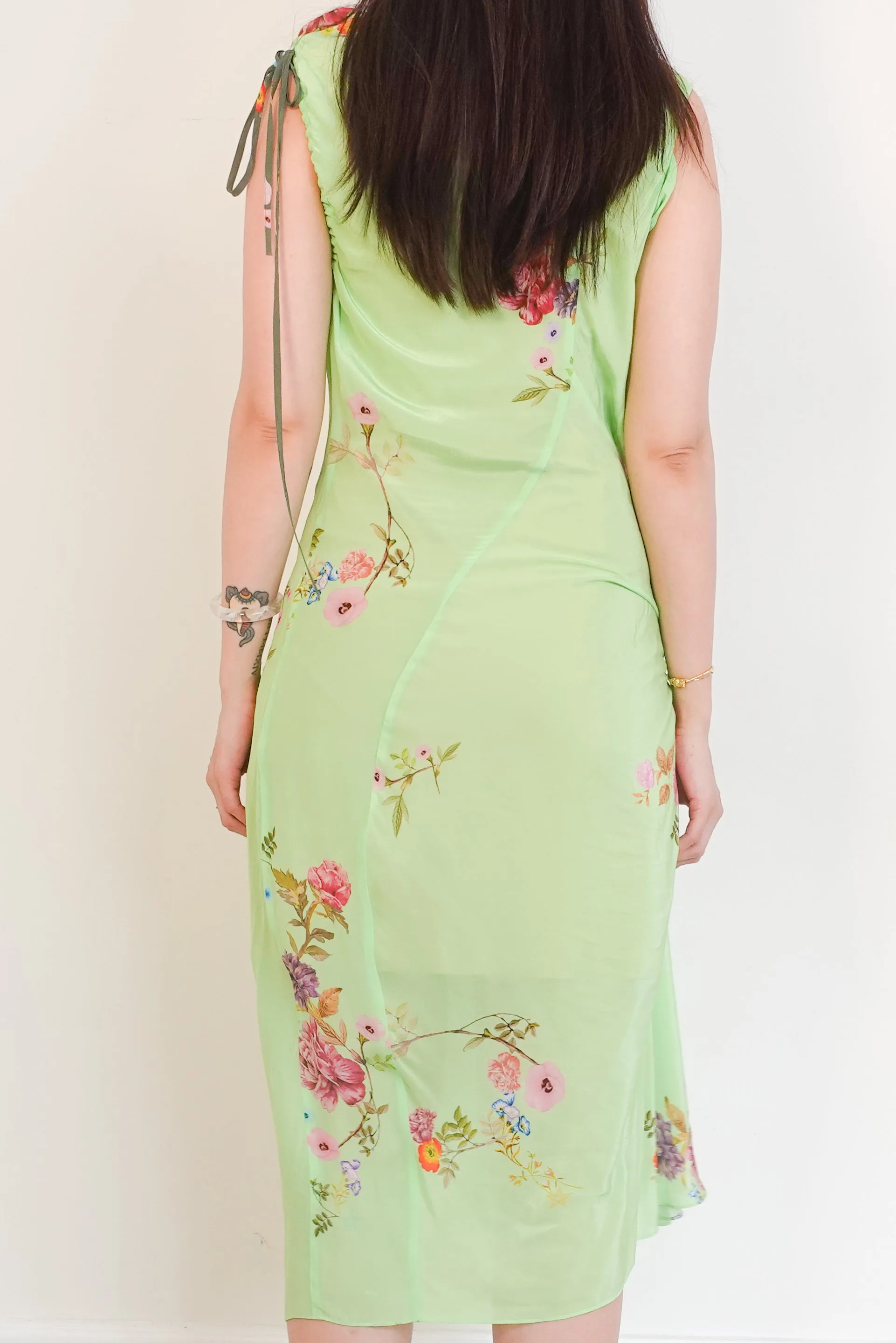 Green floral midi dress RRP £1.5k- FINAL SALE