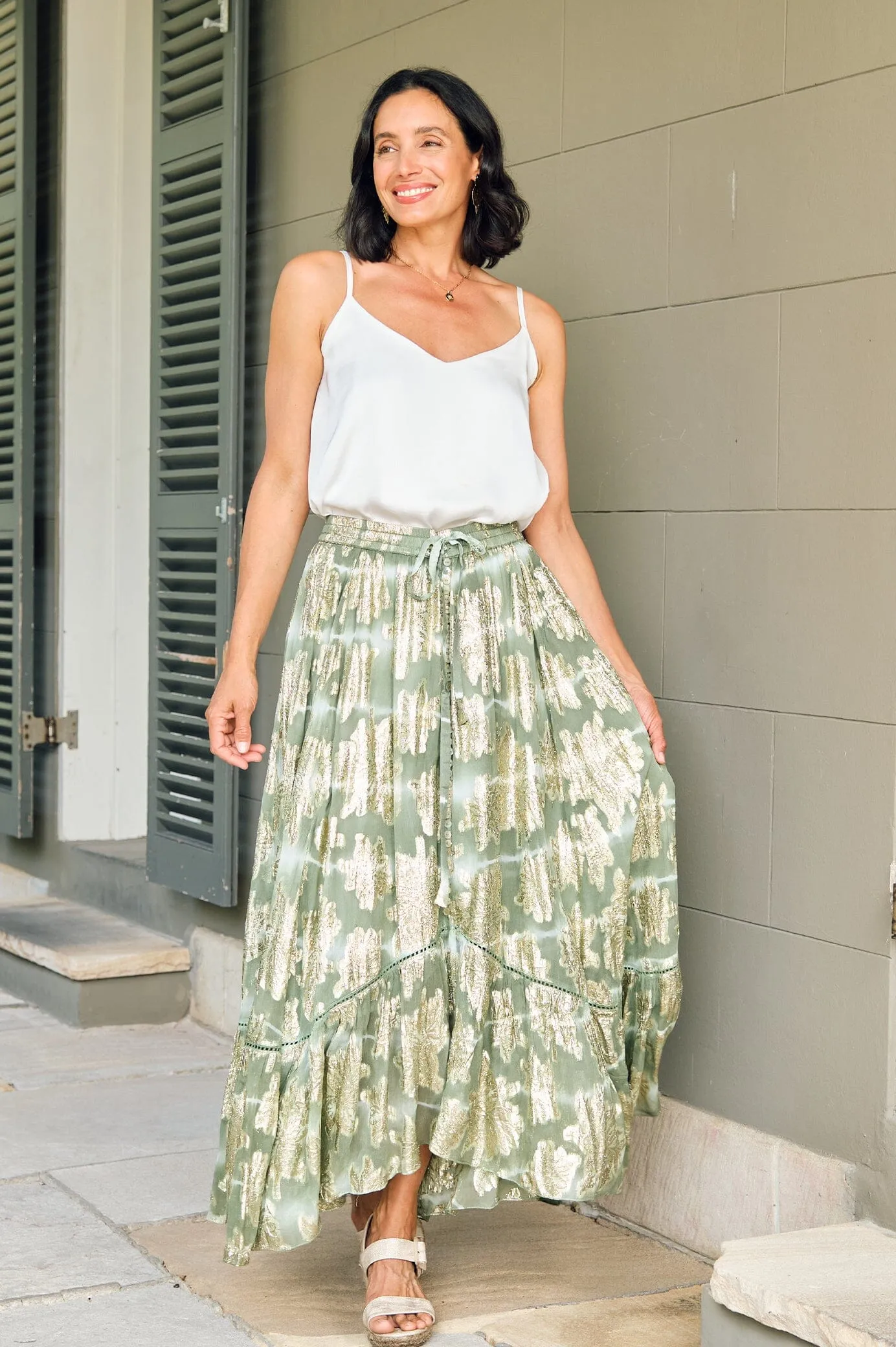 Halina Skirt in Aloe