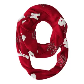 Hampden Sydney All Over Logo Maroon Infinity Scarf by Vive La Fete