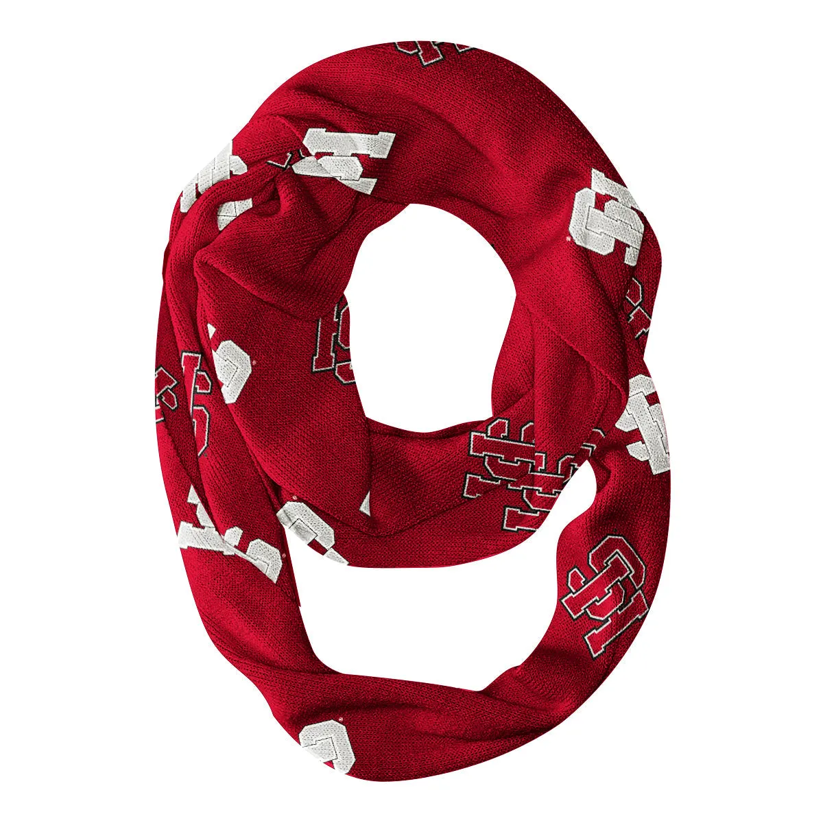 Hampden Sydney All Over Logo Maroon Infinity Scarf by Vive La Fete