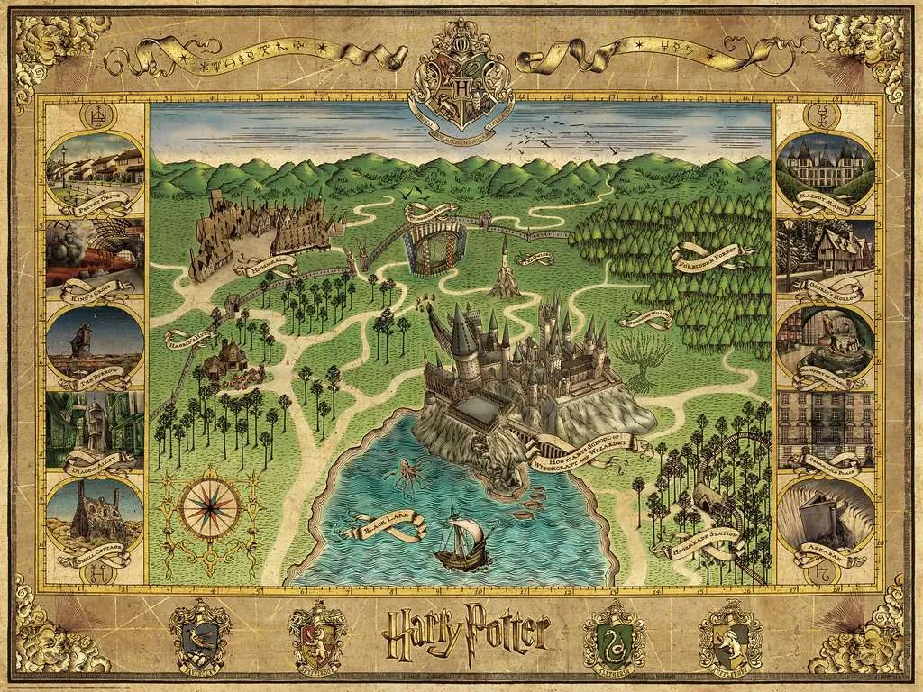 Hogwarts Map  1500 pc Puzzle