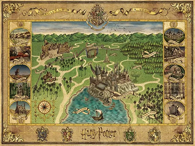 Hogwarts Map  1500 pc Puzzle