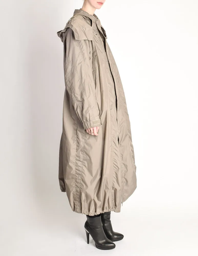Issey Miyake Vintage Taupe Water Resistant Parka Rain Coat