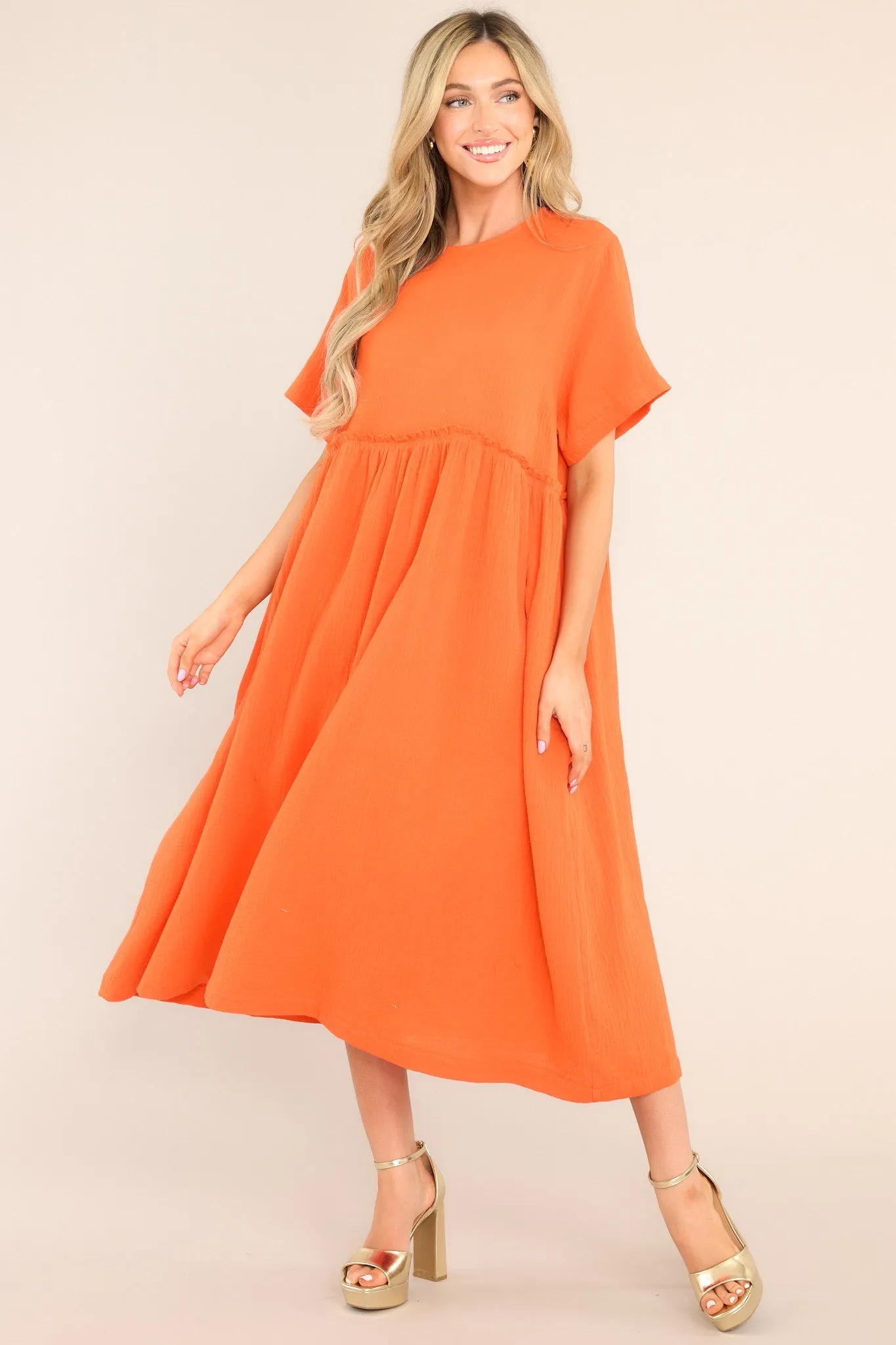 It Was Kismet Flame Midi Dress
