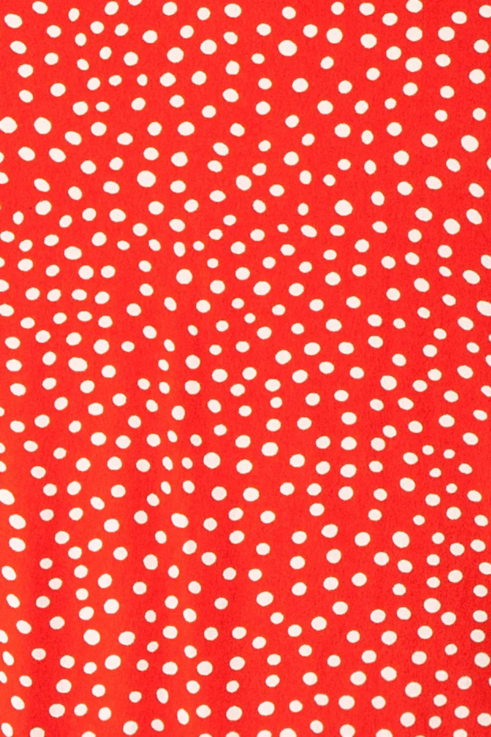 Jenny Red | Polka-Dot Wrap Dress w/ Ruffles
