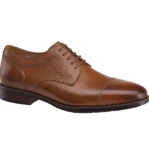 Johnston & Murphy Men's Branning Cap-Toe Tan Full Grain Leather 152726