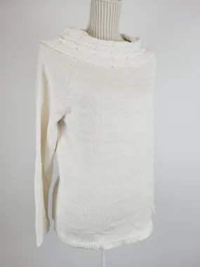 JONES & CO IVORY GLITTER SWEATER LADIES LARGE PRE-LOVED