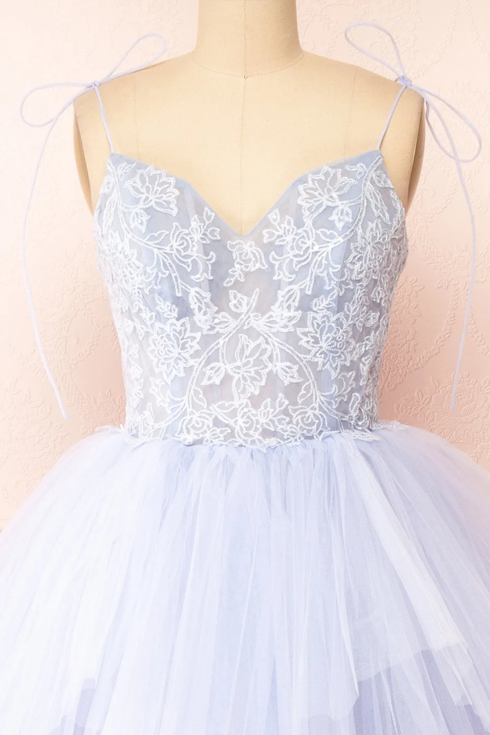 Jordina | Tiered Lavender Blue Maxi Dress