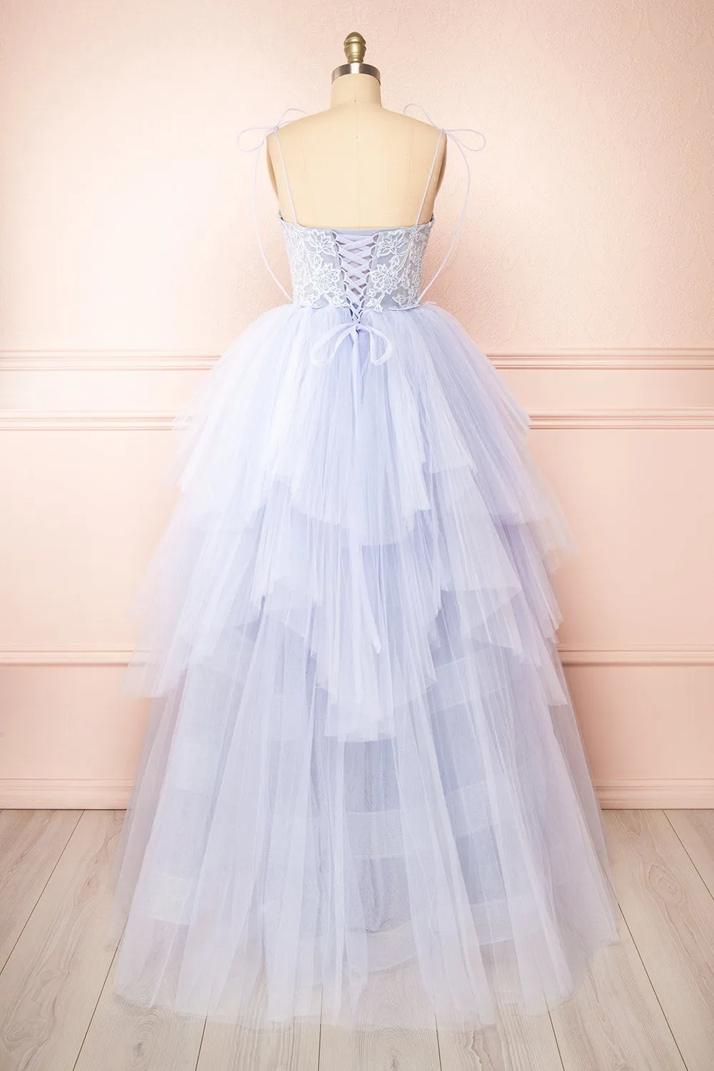 Jordina | Tiered Lavender Blue Maxi Dress