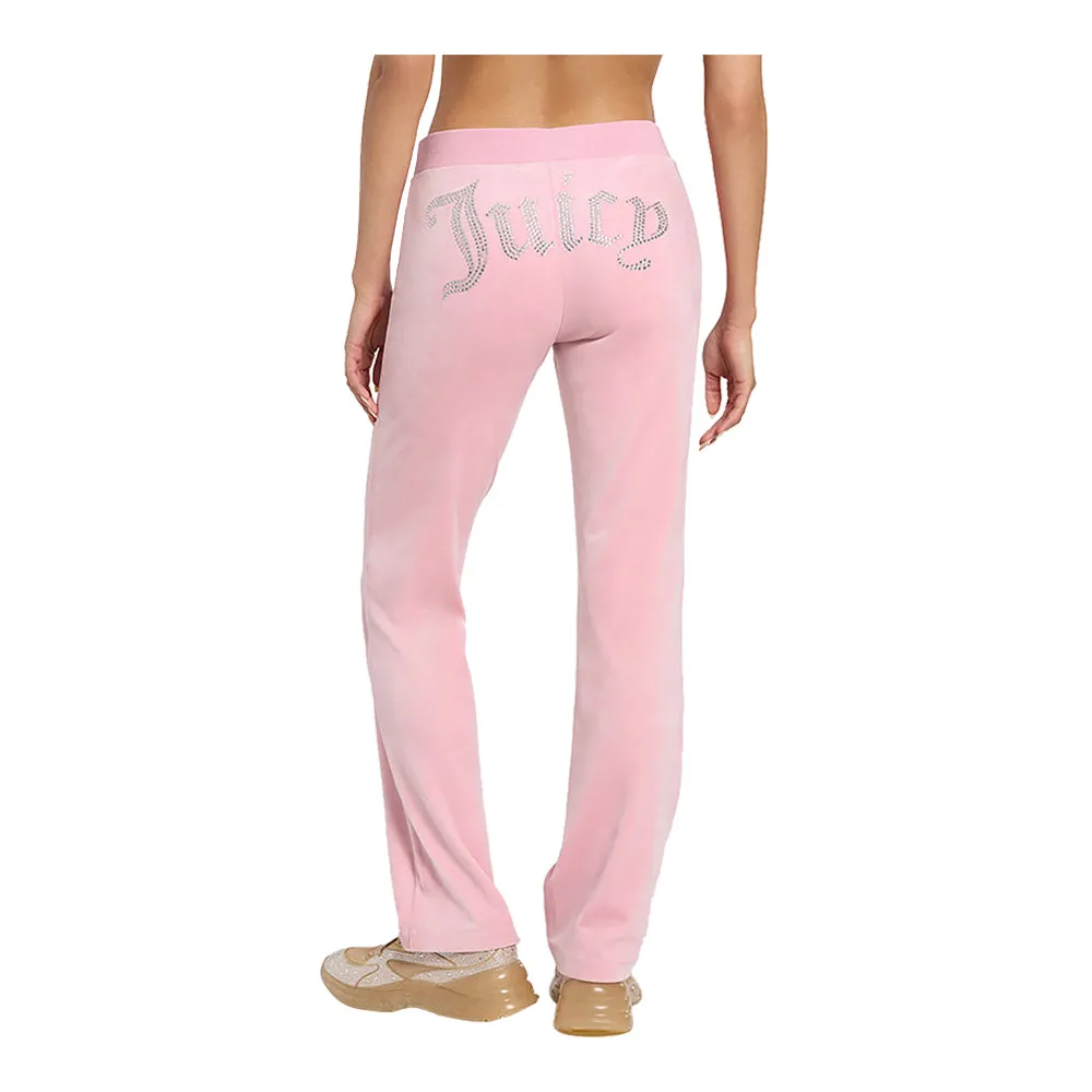 Juicy Couture Women's OG Big Bling Velour Track Pants