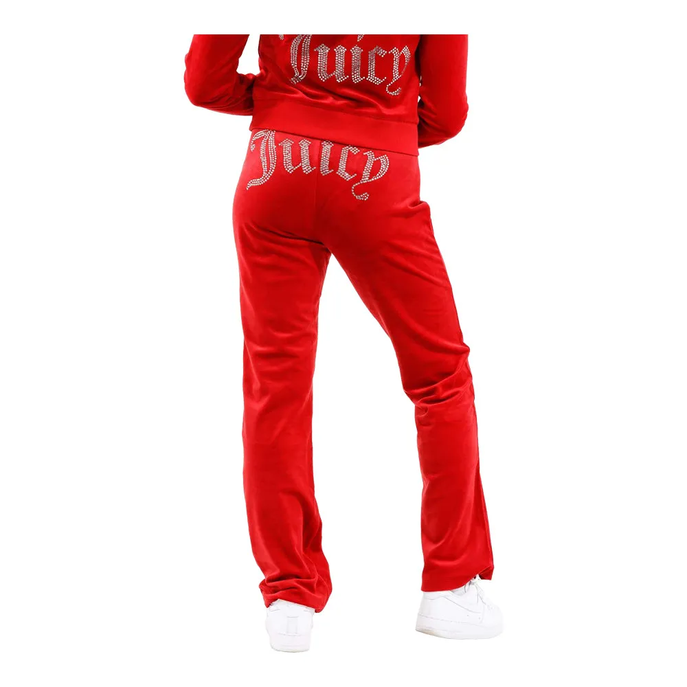 Juicy Couture Women's OG Big Bling Velour Track Pants