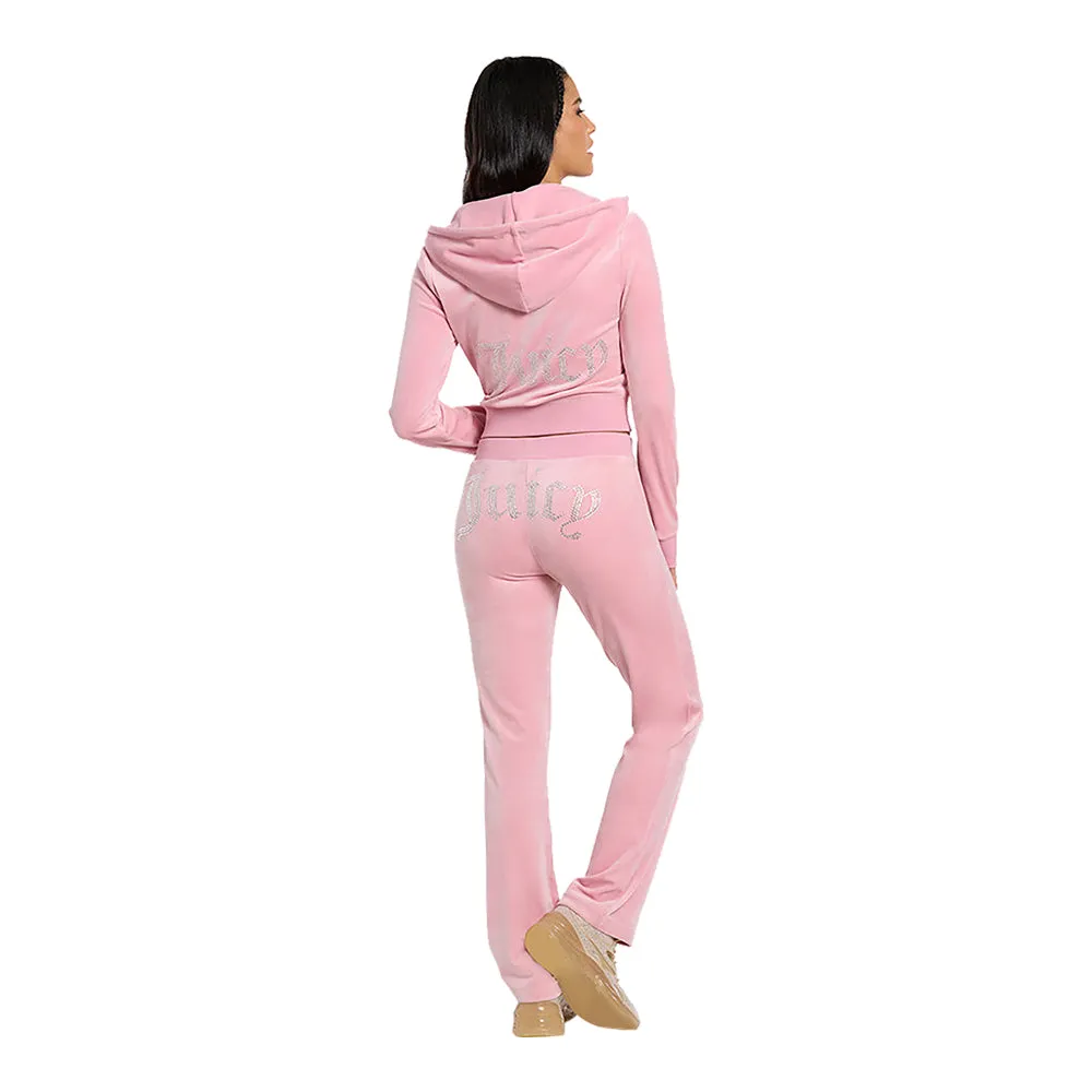 Juicy Couture Women's OG Big Bling Velour Track Pants