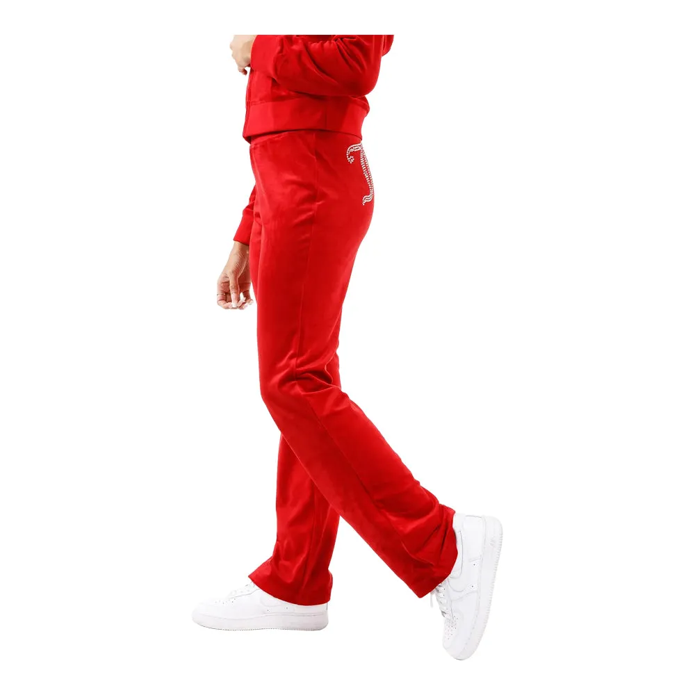 Juicy Couture Women's OG Big Bling Velour Track Pants