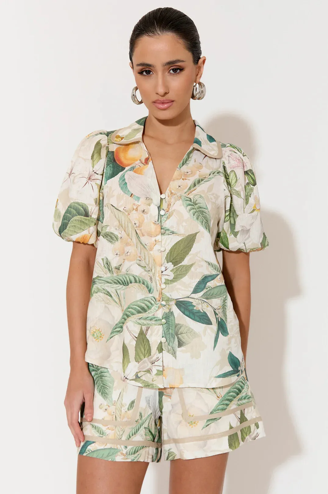 Kate Adelaide Print Short Sleeve Shirt Print