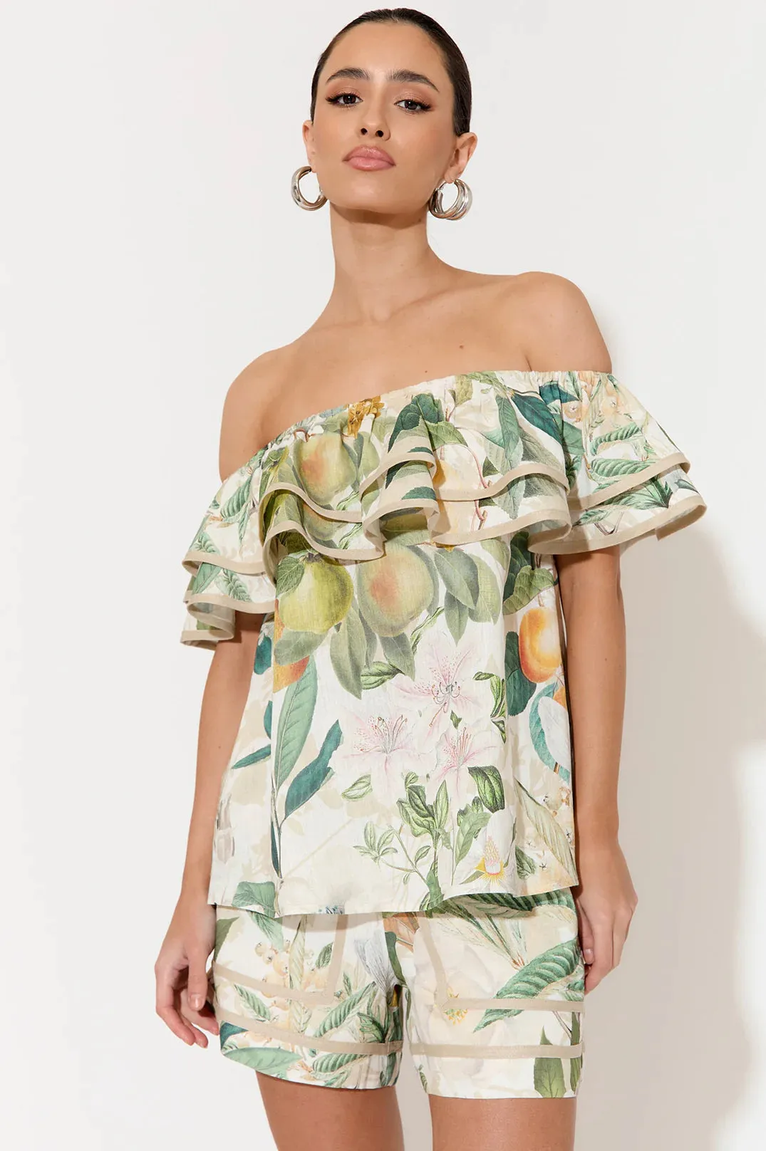 Kate Adelaide Print Short Sleeve Shirt Print