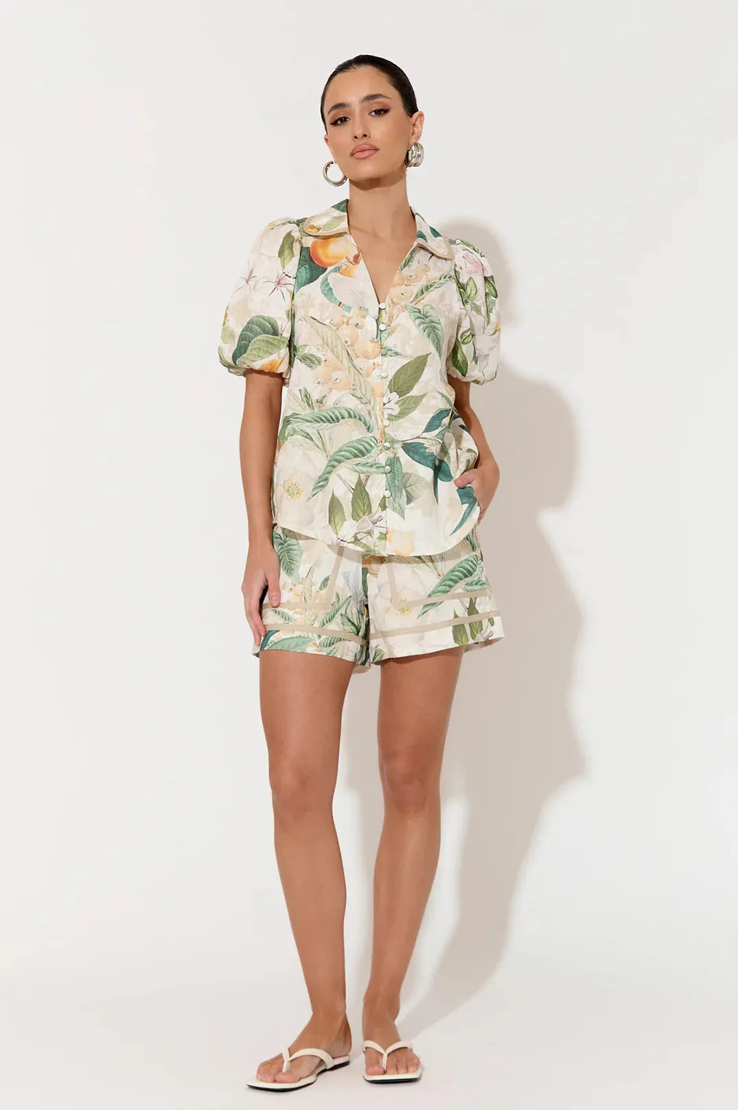 Kate Adelaide Print Short Sleeve Shirt Print