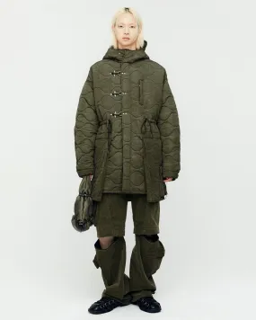 LACE-UP FISHTAIL PARKA awa638m(KHAKI)