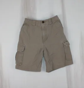 LANDS END TAN CARGO SHORTS 7Y PRE-LOVED