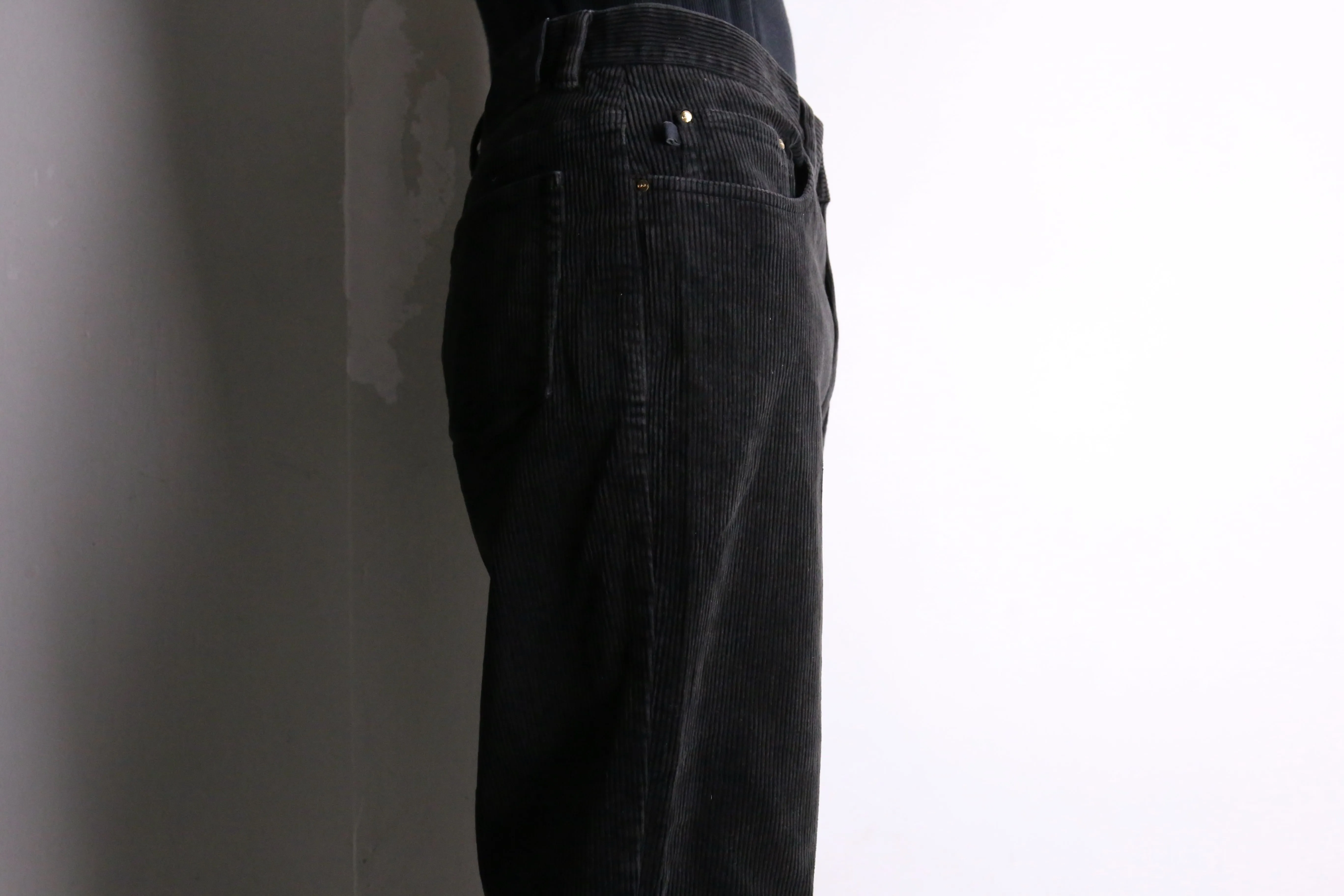 “LAUREN JEANS” black straight corduroy pants