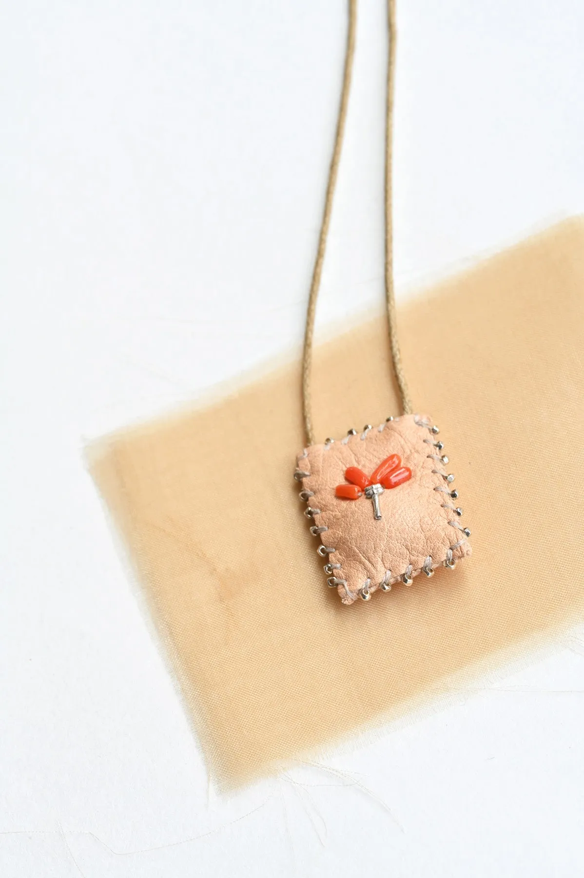Leather Talisman Necklace - Wildflower